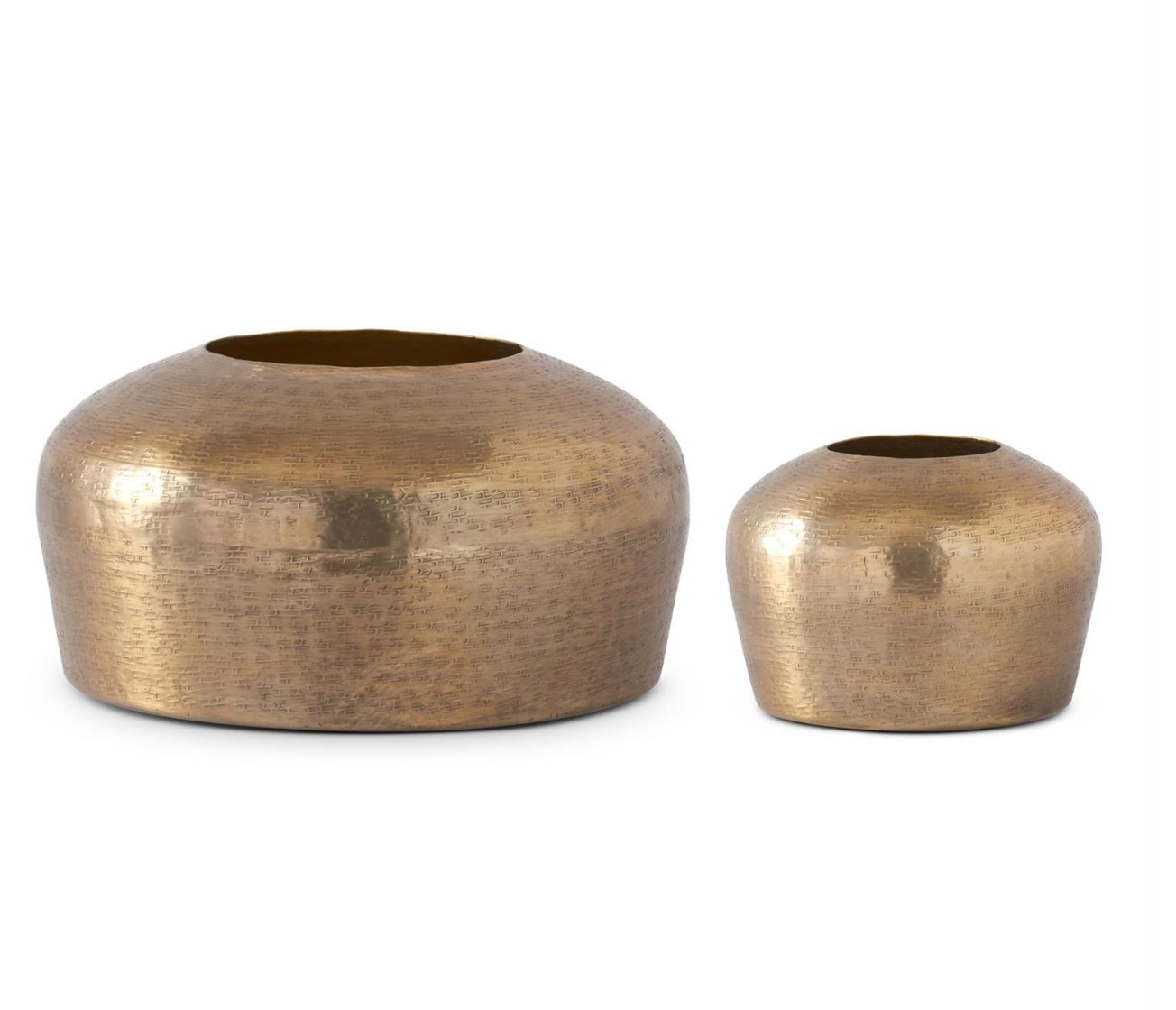 Textured Gold Vases