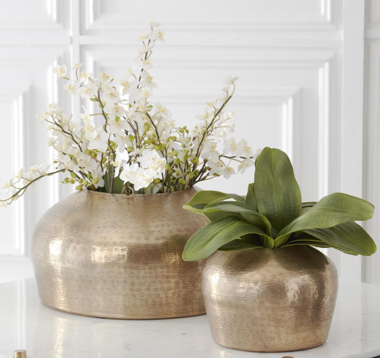 Textured Gold Vases