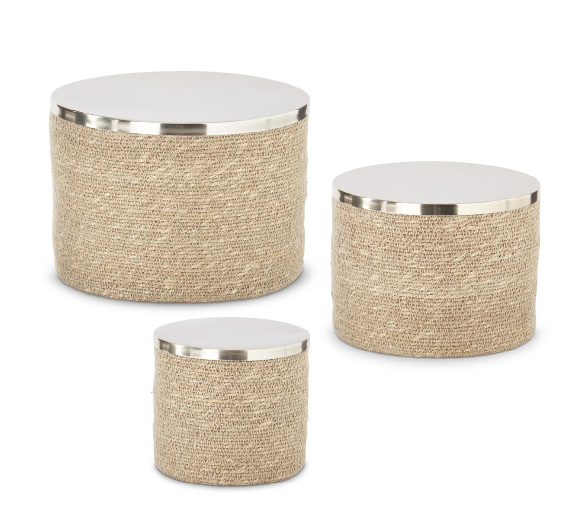 Woven Jute Round Boxes