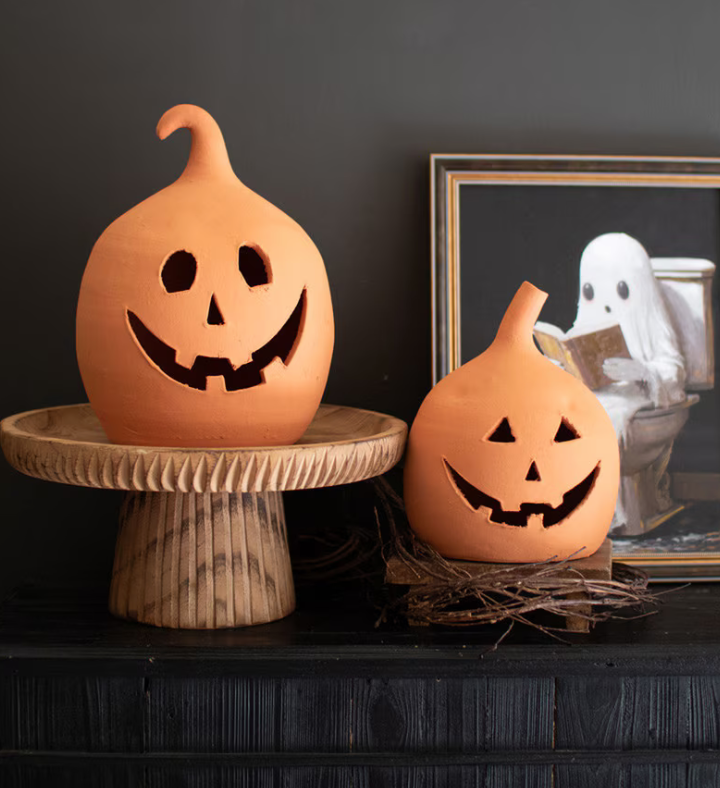 Terracotta Jack-o-Lanterns