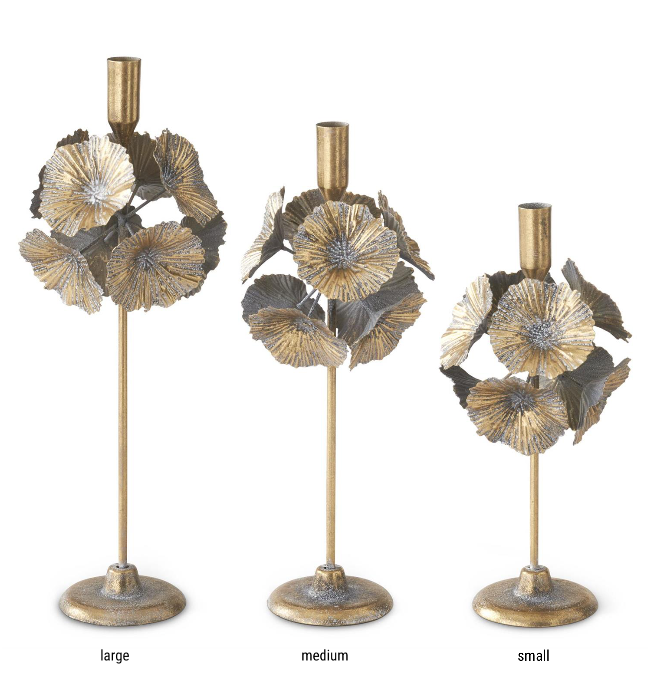 Gold Botanical Taper Holders