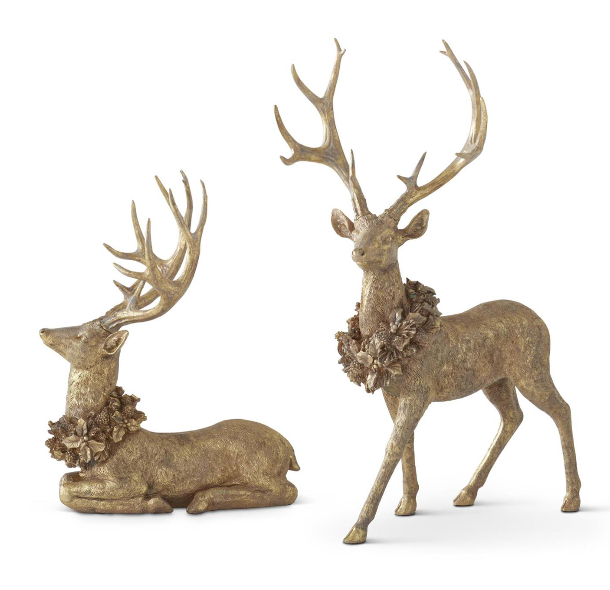 Set of 2 Gold Deer