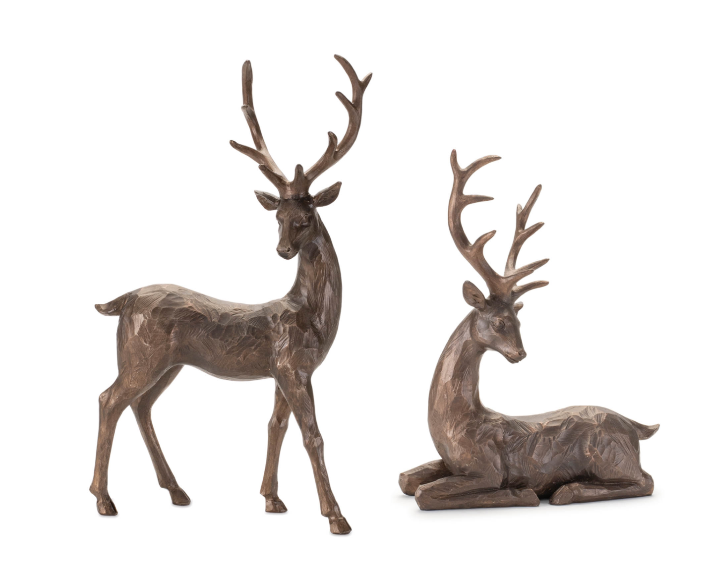 Pair of Bronze Deer