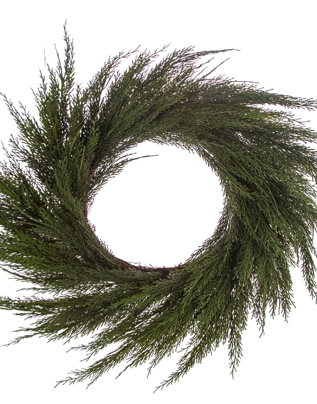 28” Wispy Cedar Wreath