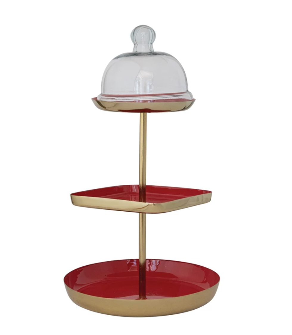 3 Tier Tray w/ Cloche
