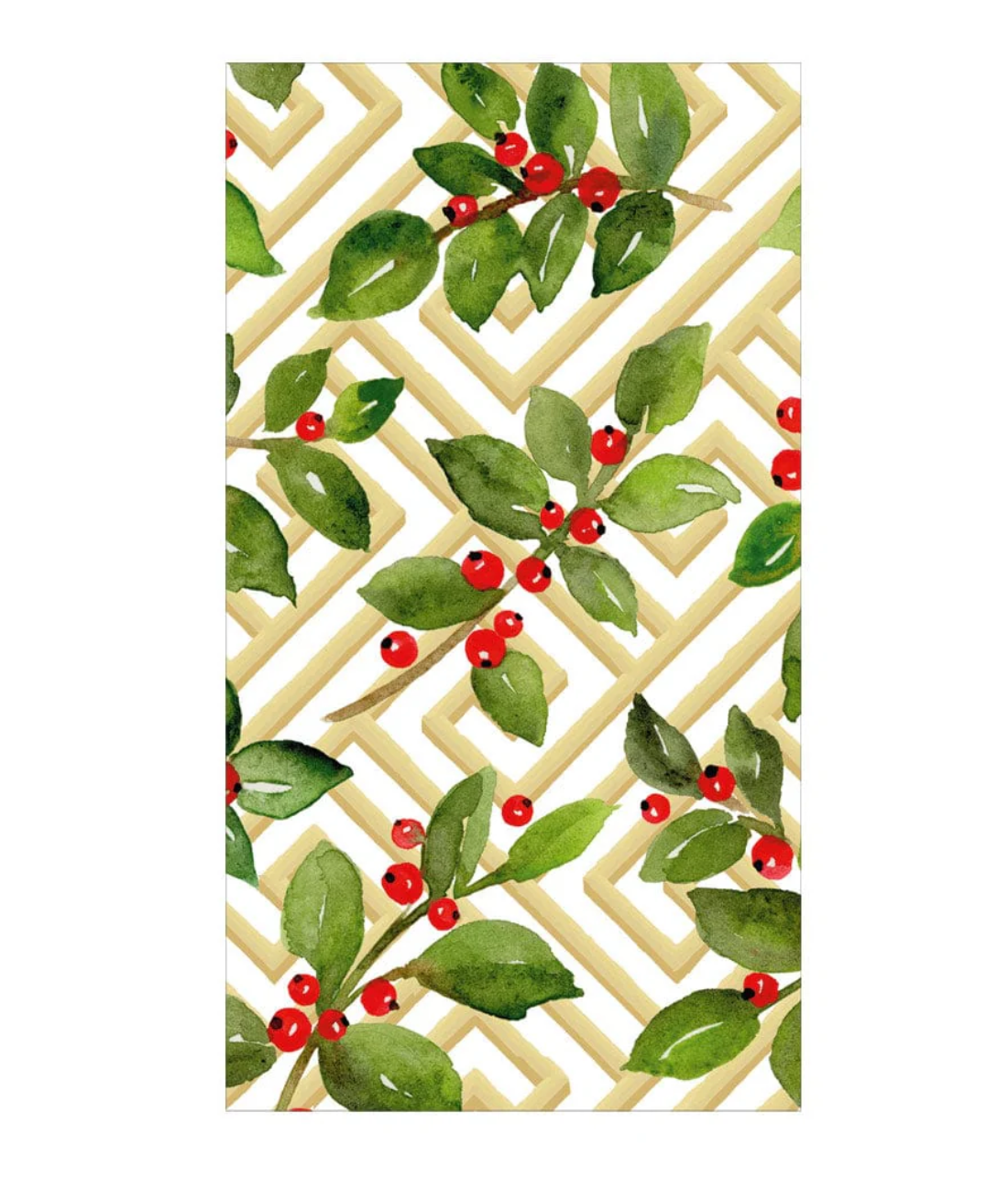 Holly and Fretwork Guest Towels