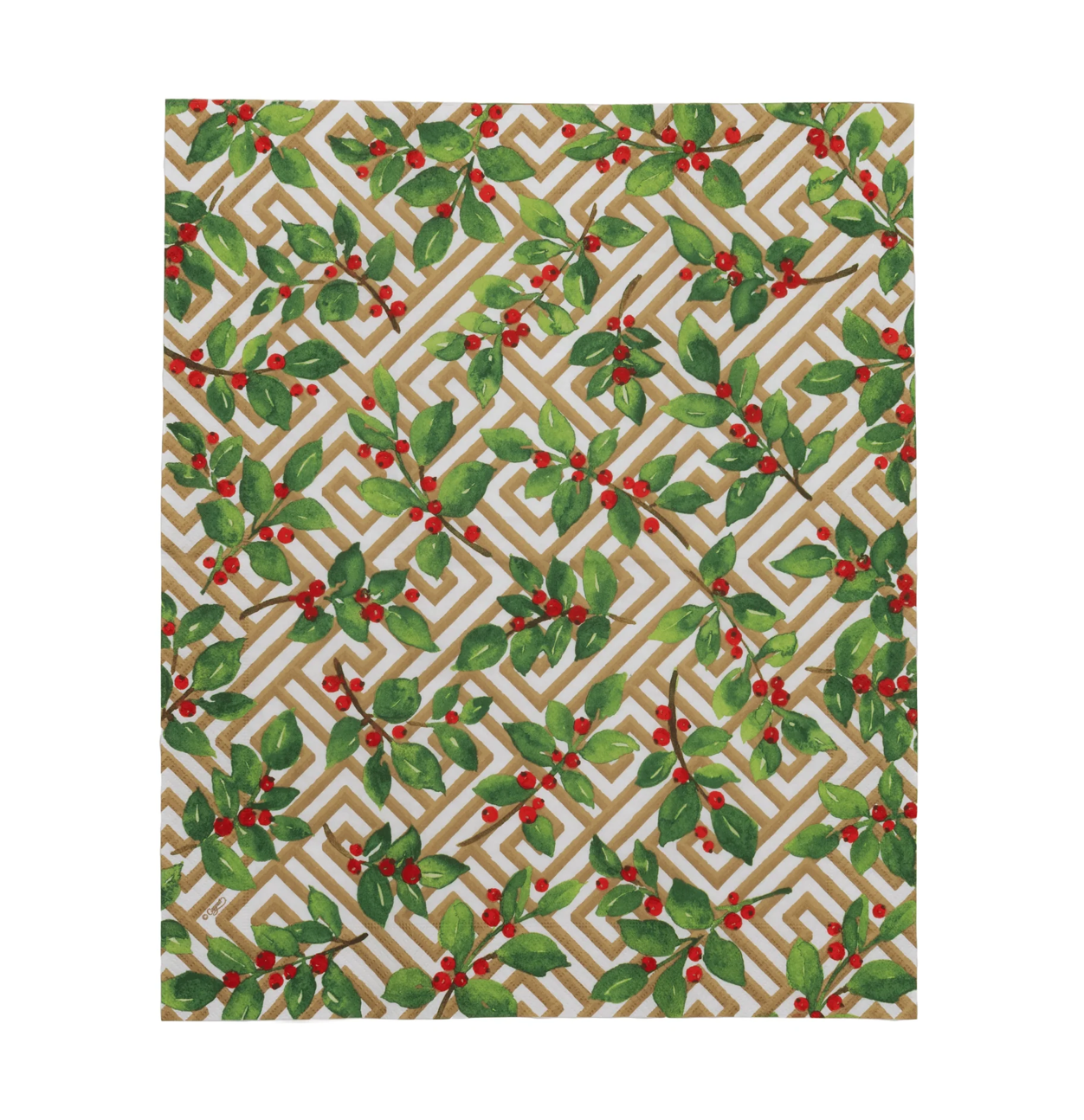 Holly and Fretwork Guest Towels