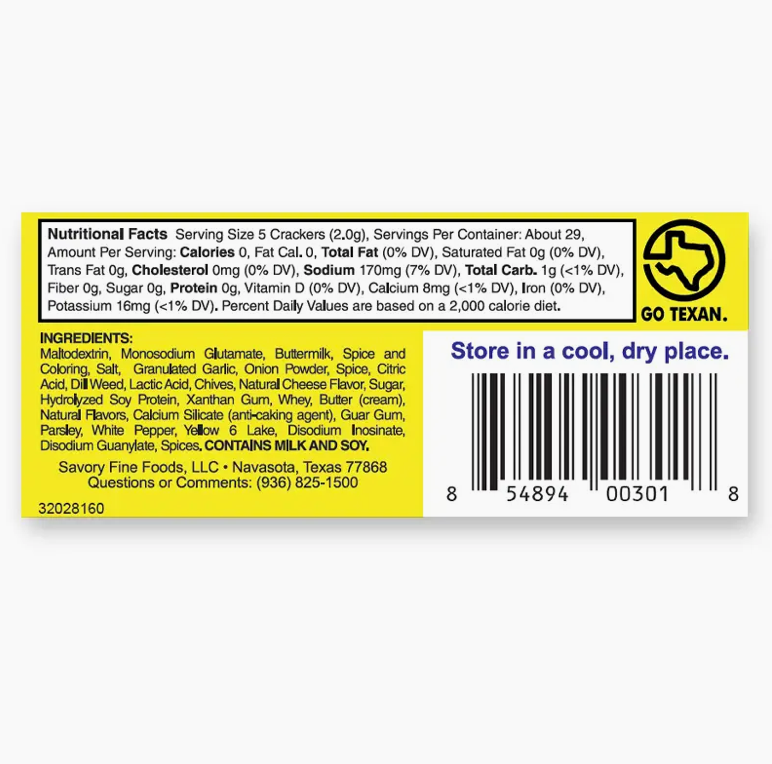 Savory Gourmet Cracker Seasoning
