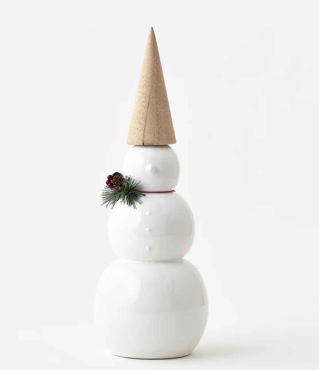 Cone Hat Snowman