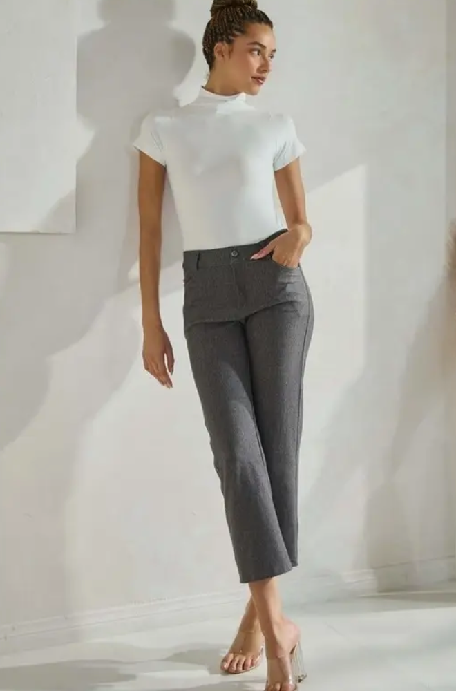 Classic Straight Leg Crop Pants