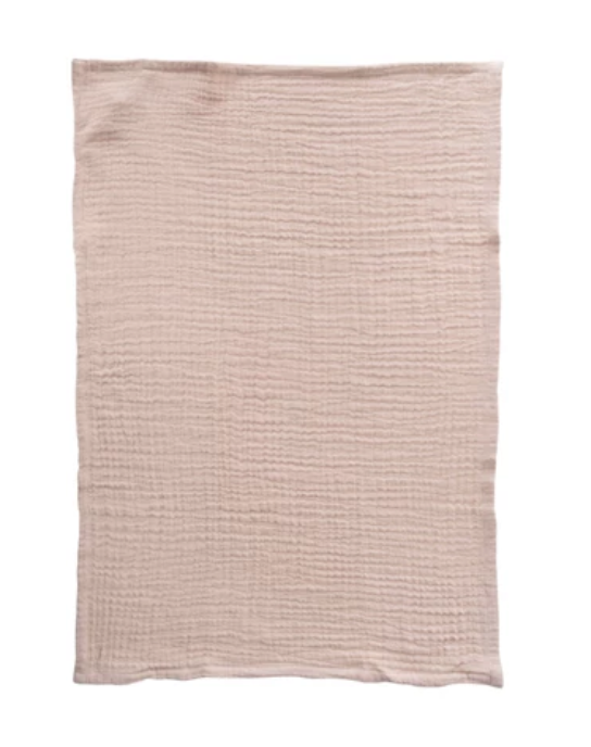 Double Cloth Tea Towel - Peach