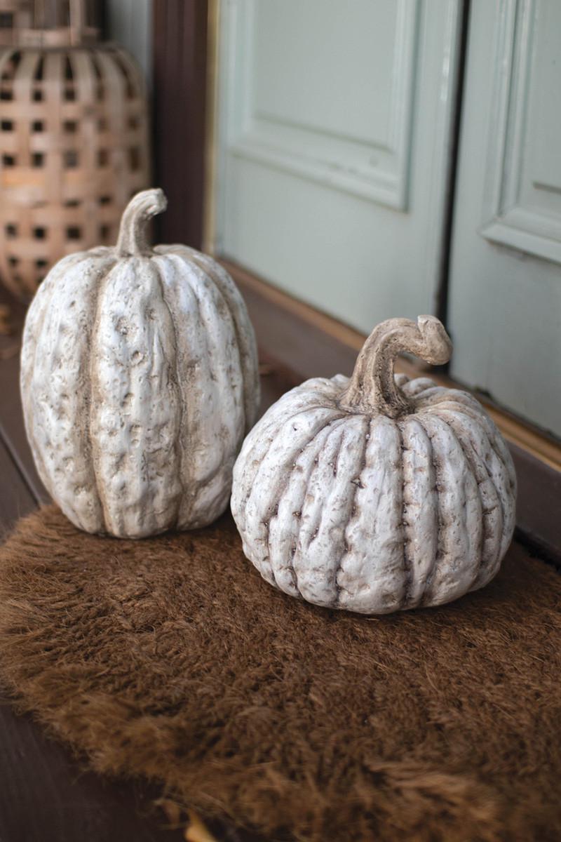 Faux Concrete Pumpkin - Short