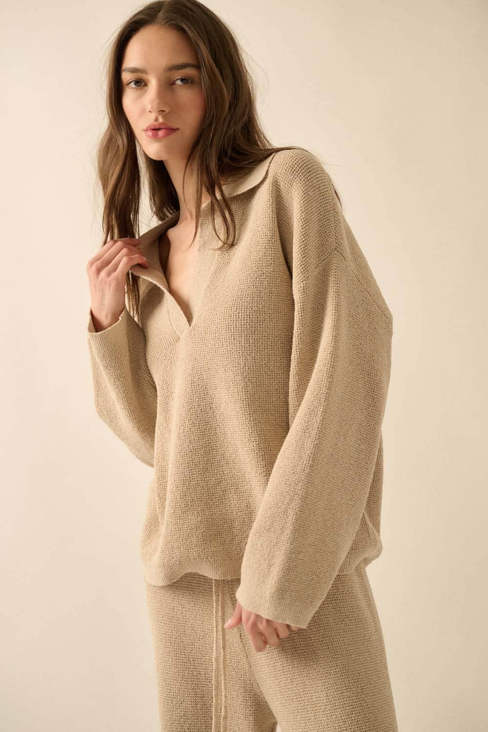 Collared Polo Sweater