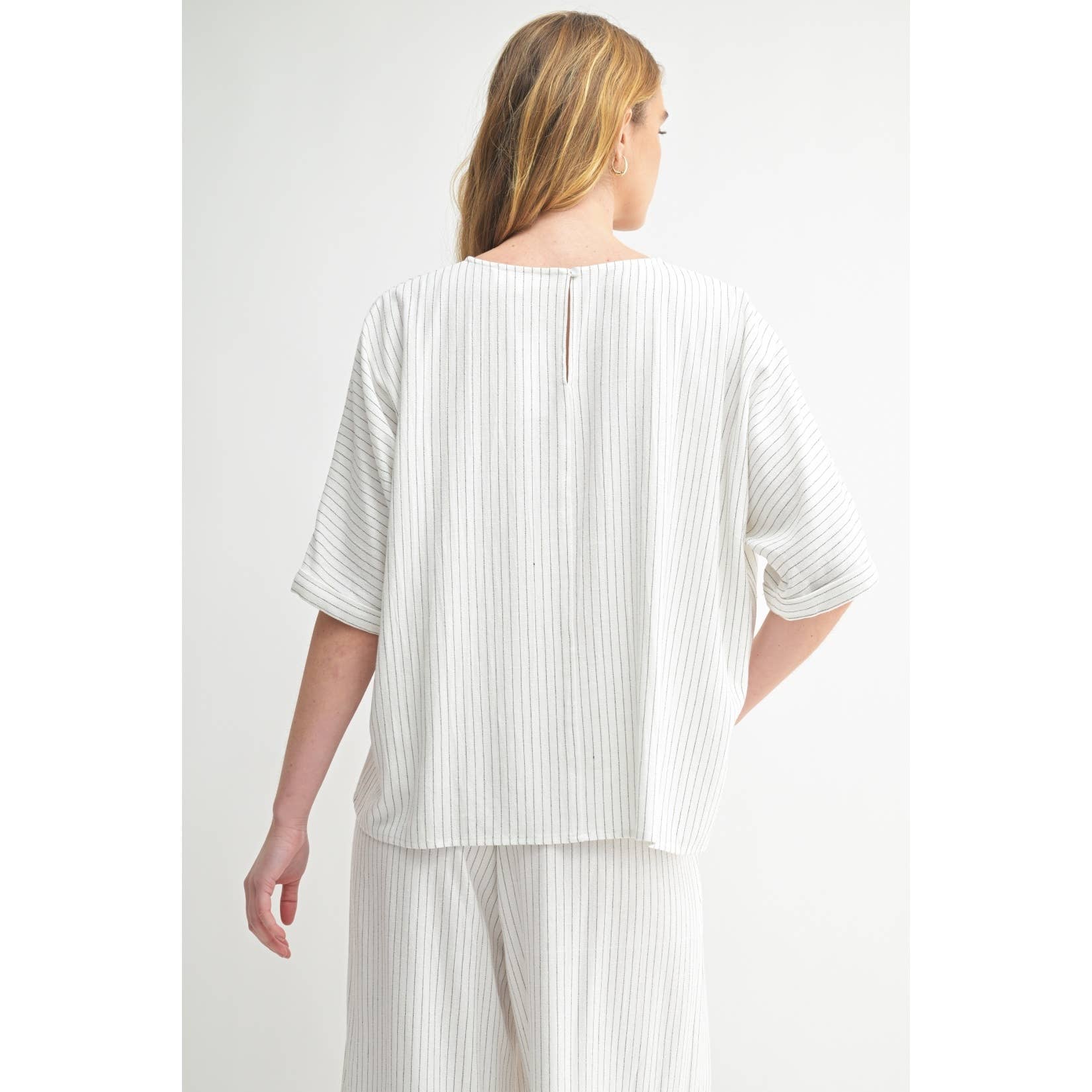Pinstripe Relaxed Fit Top
