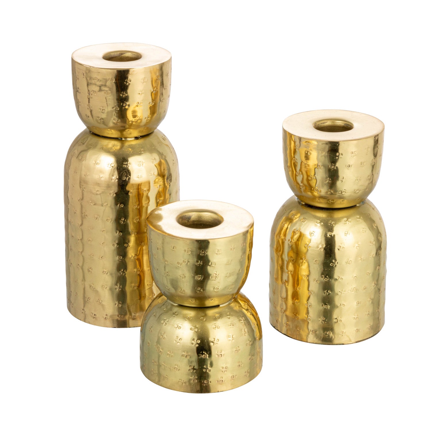 Hammered Metal Taper Holders