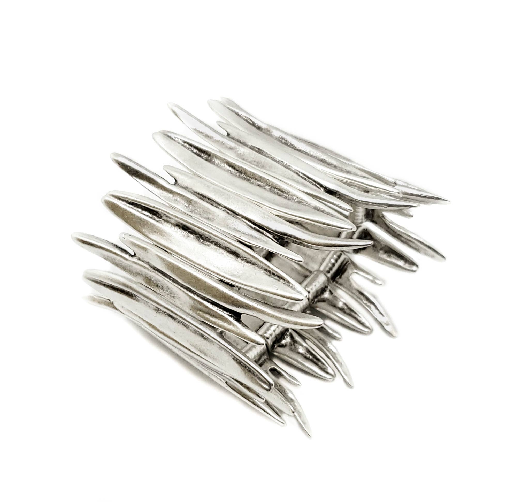 Handmade Fire Pewter Bracelet