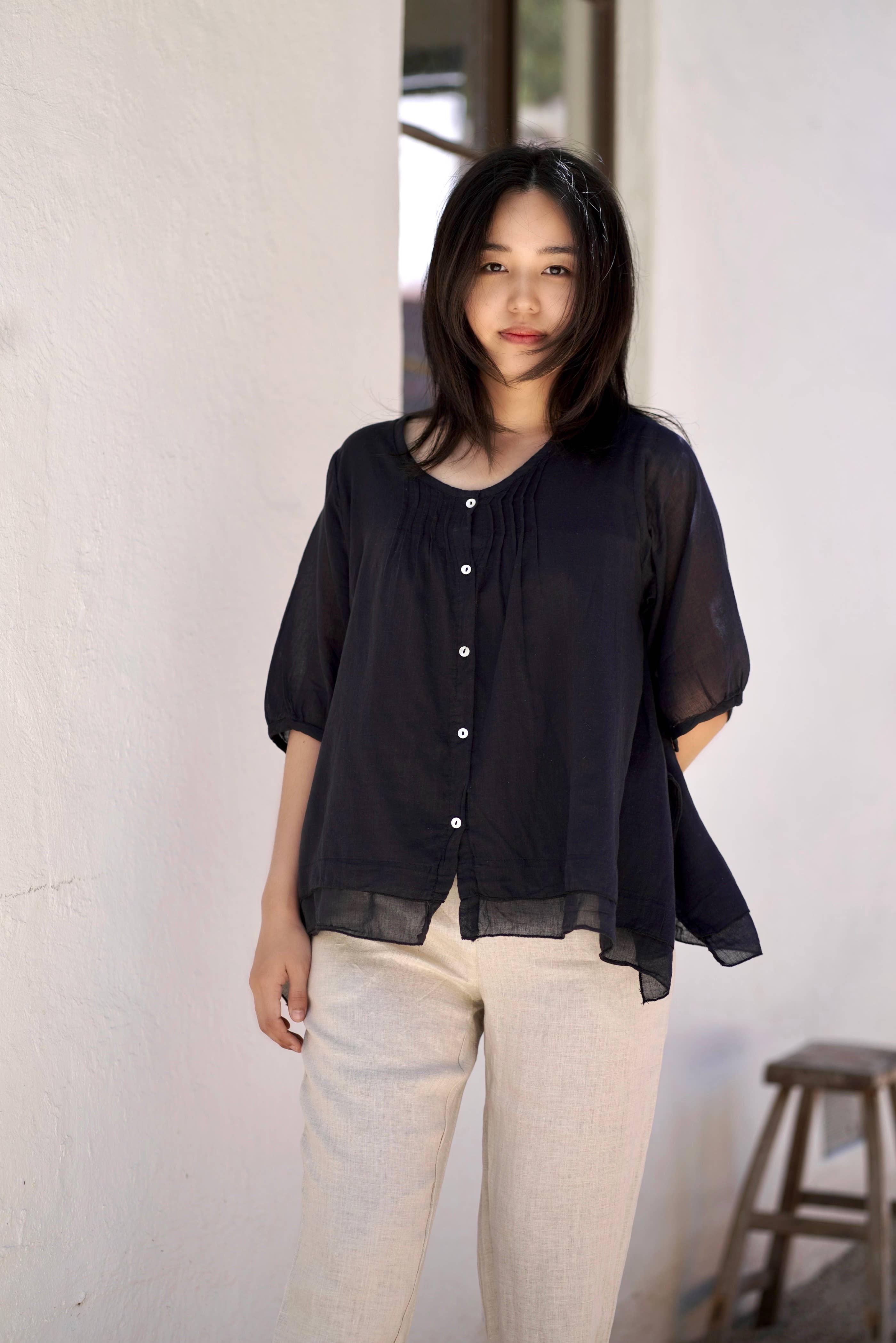 Flowy Cotton Blouse