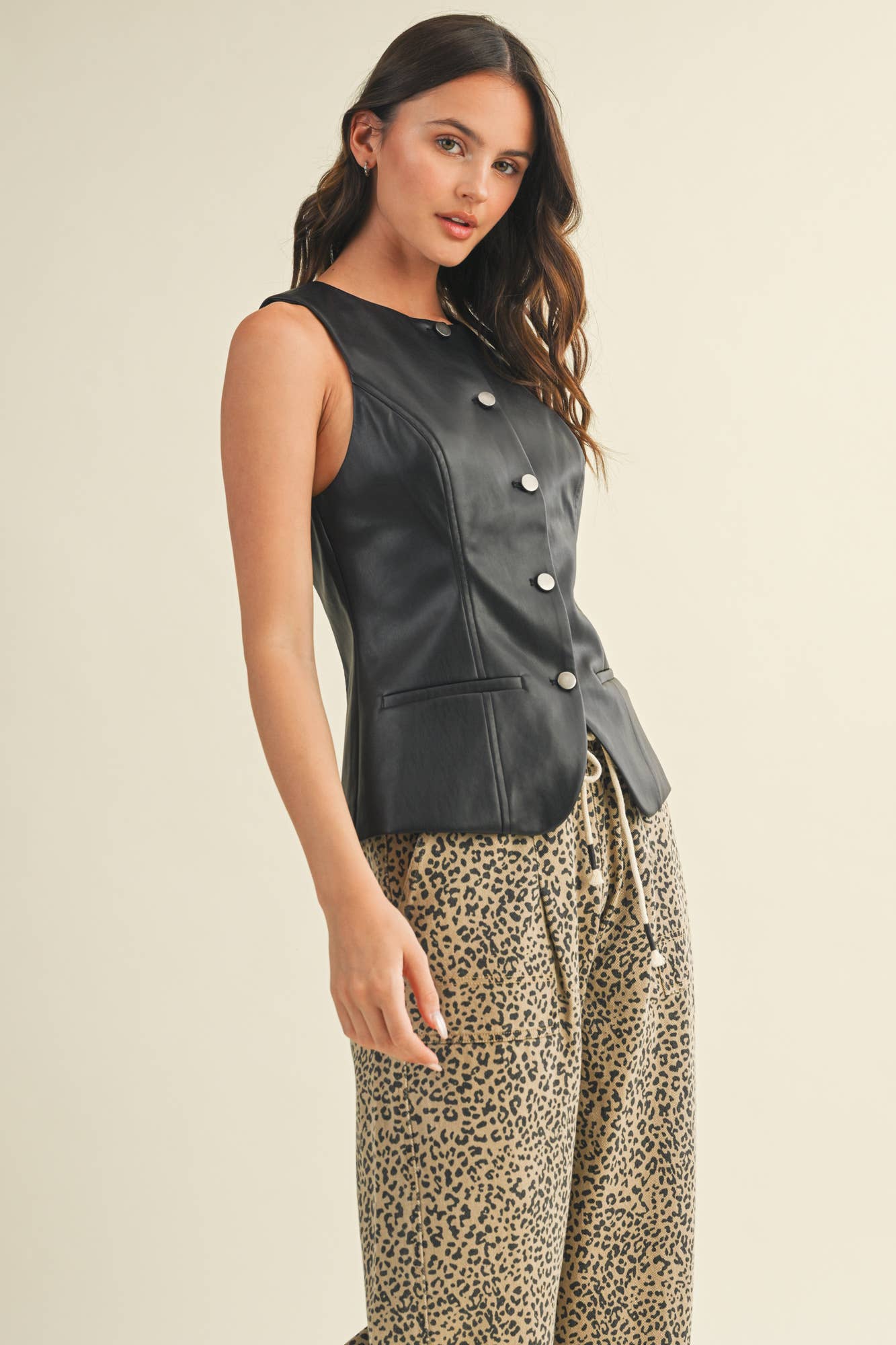 Fitted “Leather” Vest