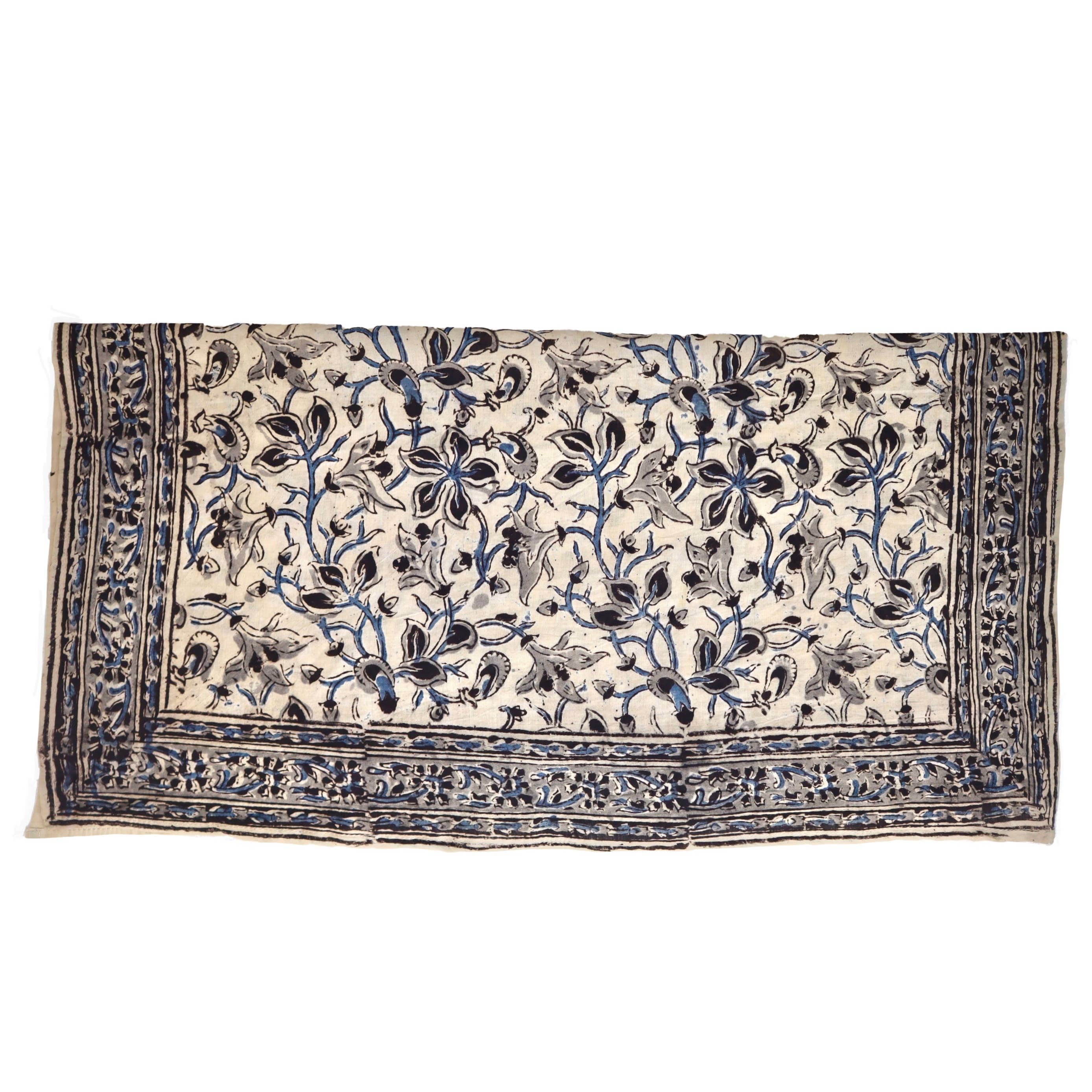 Cotton Voile Bandana - Navy/Ivory