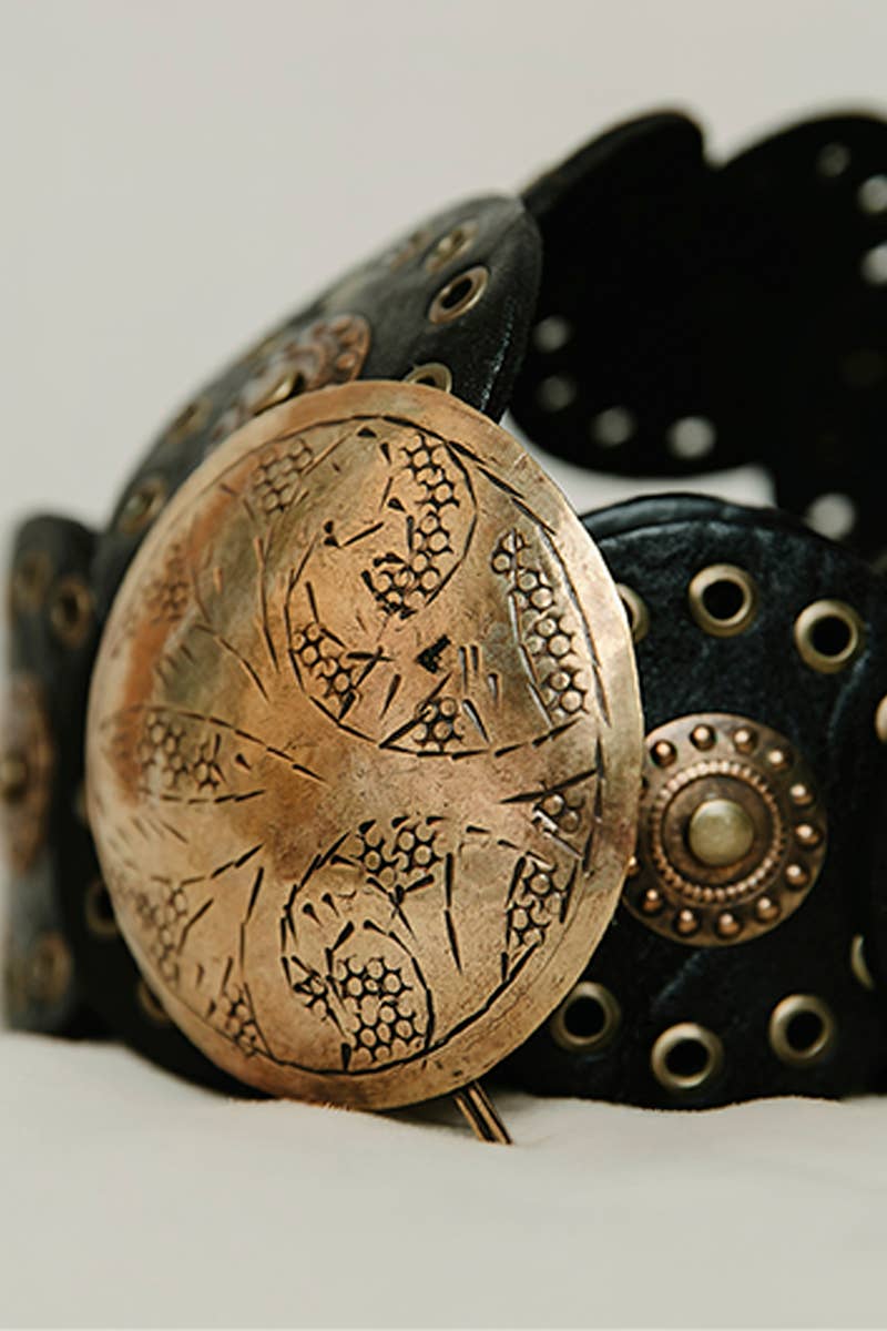 Alpha Black Leather Belt