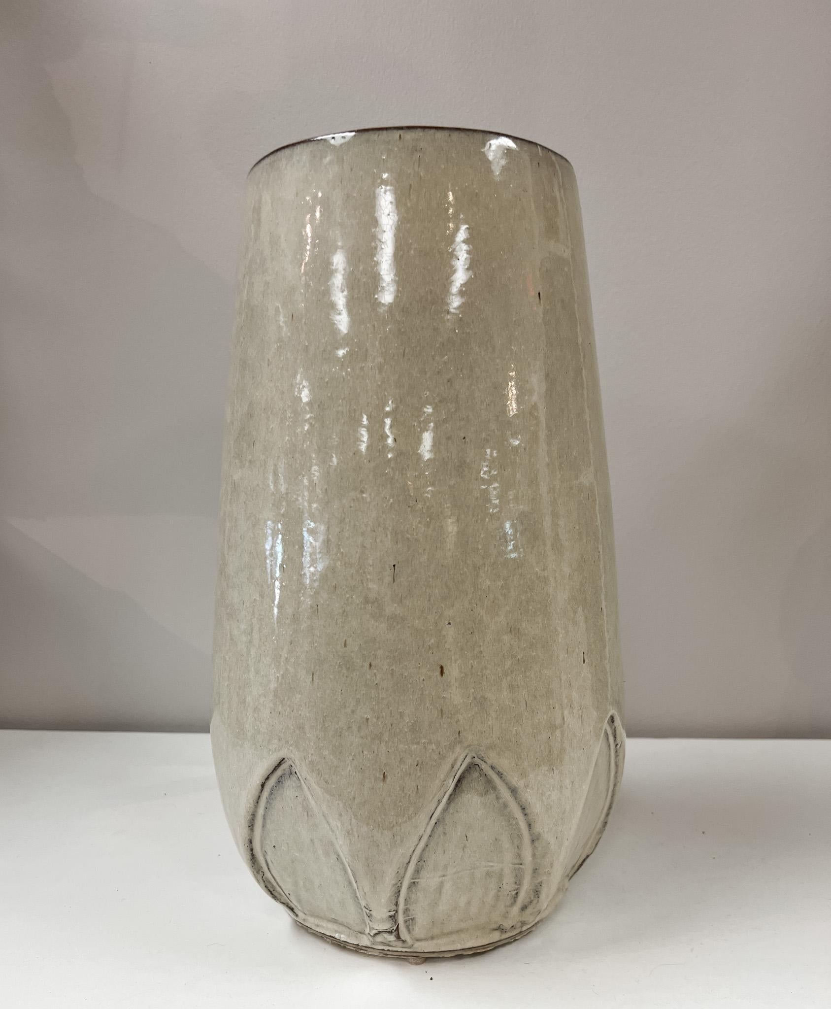 Large Stoneware Vase - Beige