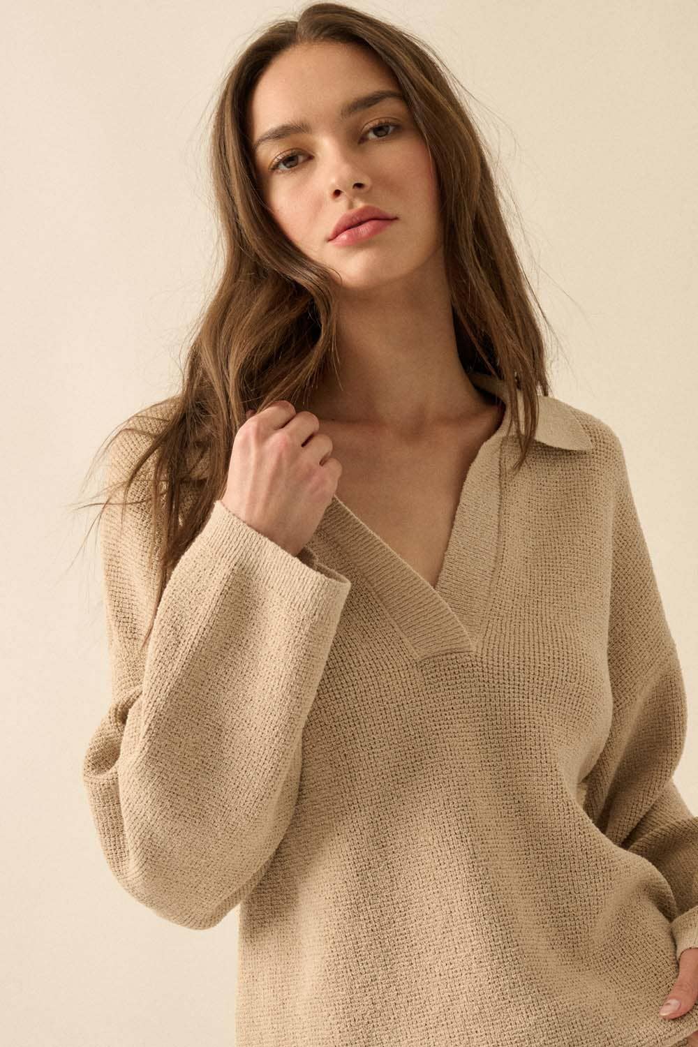 Collared Polo Sweater