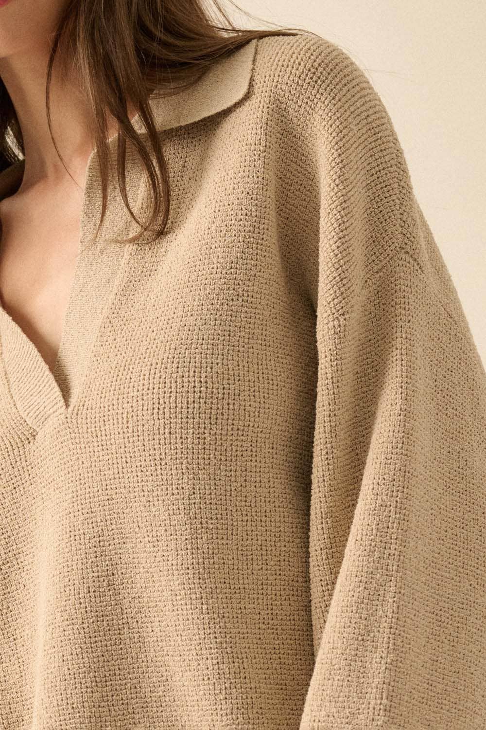 Collared Polo Sweater