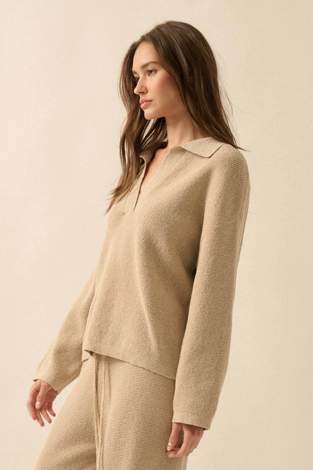 Collared Polo Sweater