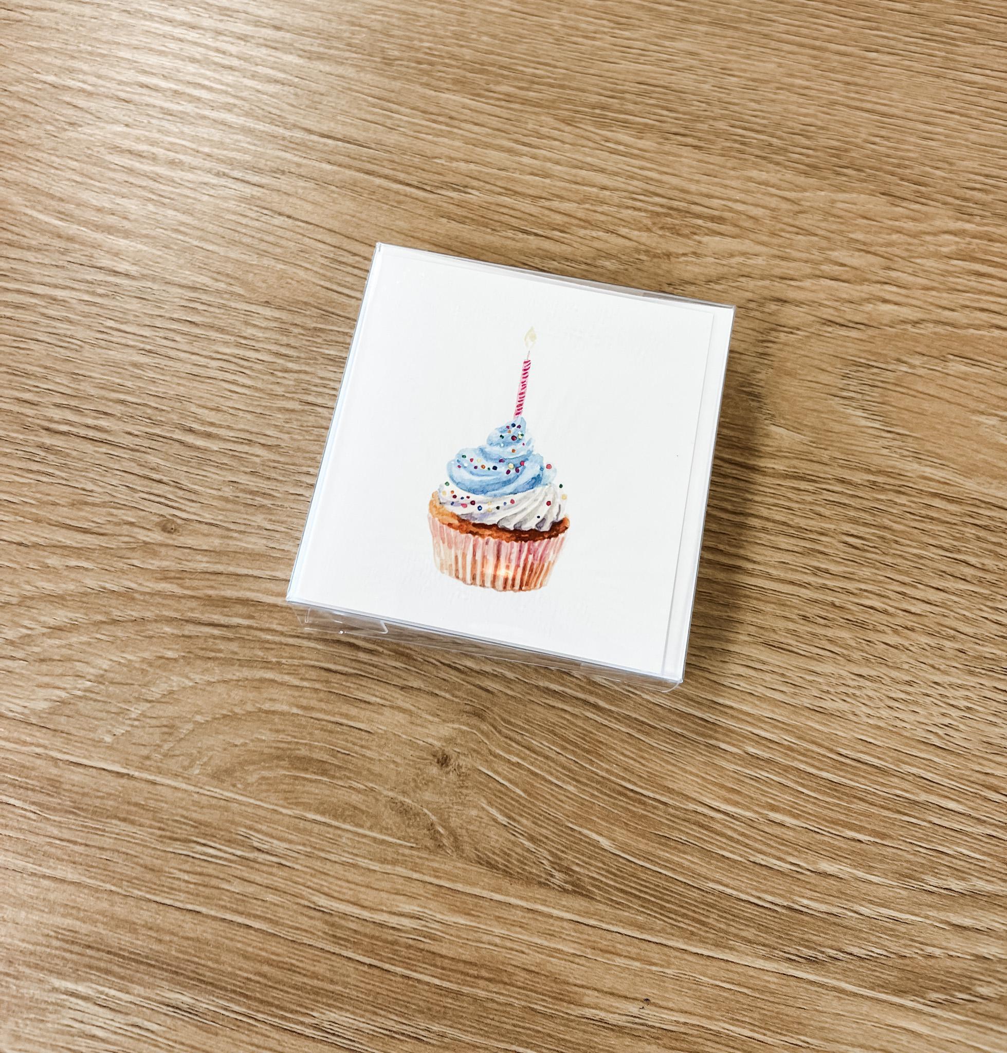 Birthday Cupcake Enclosure Card Box