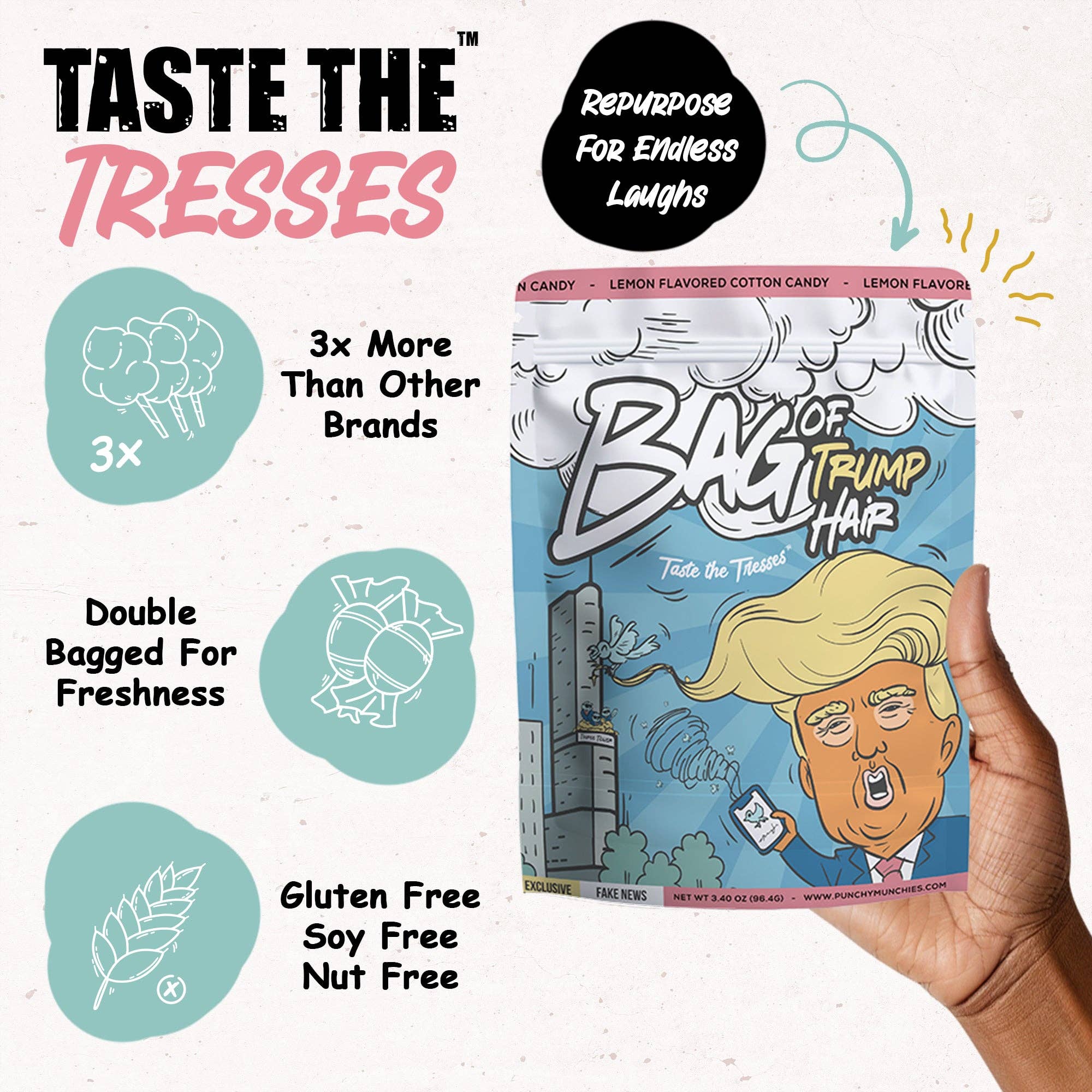 Bag of Trump Hair – Lemon-Flavored Cotton Candy