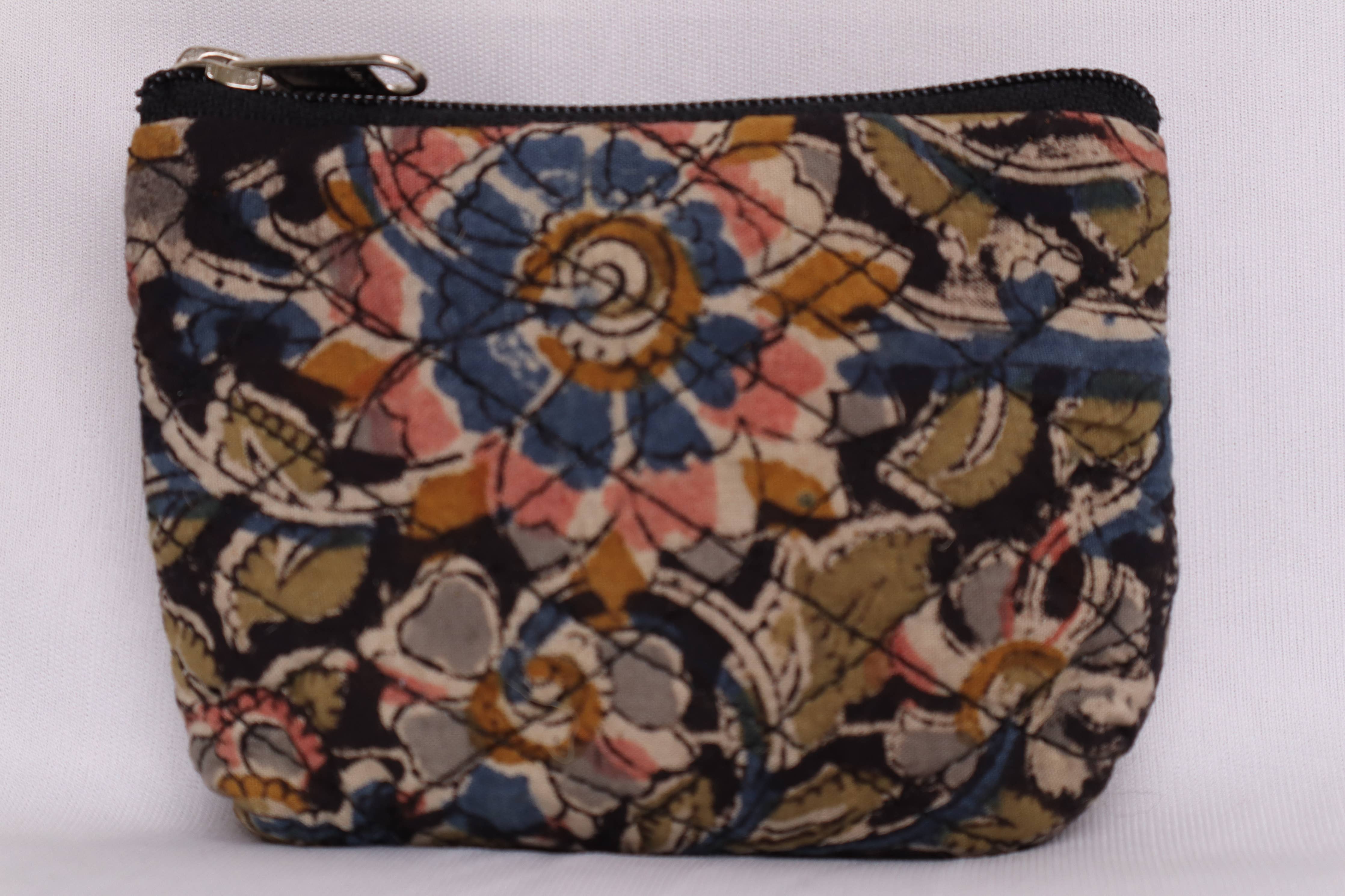 Zipper Pouch - Black Flowers