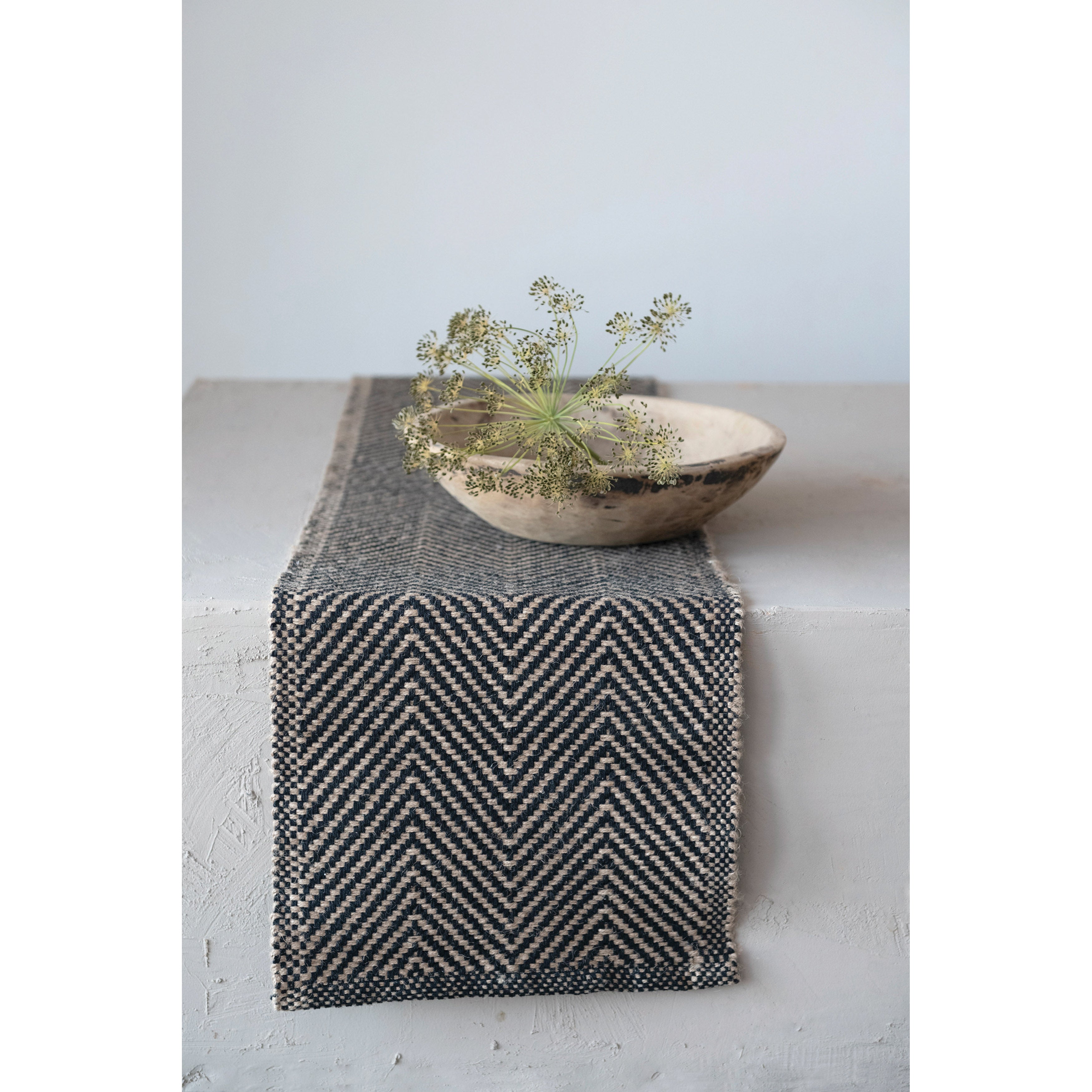 Woven Jute & Cotton Table Runner