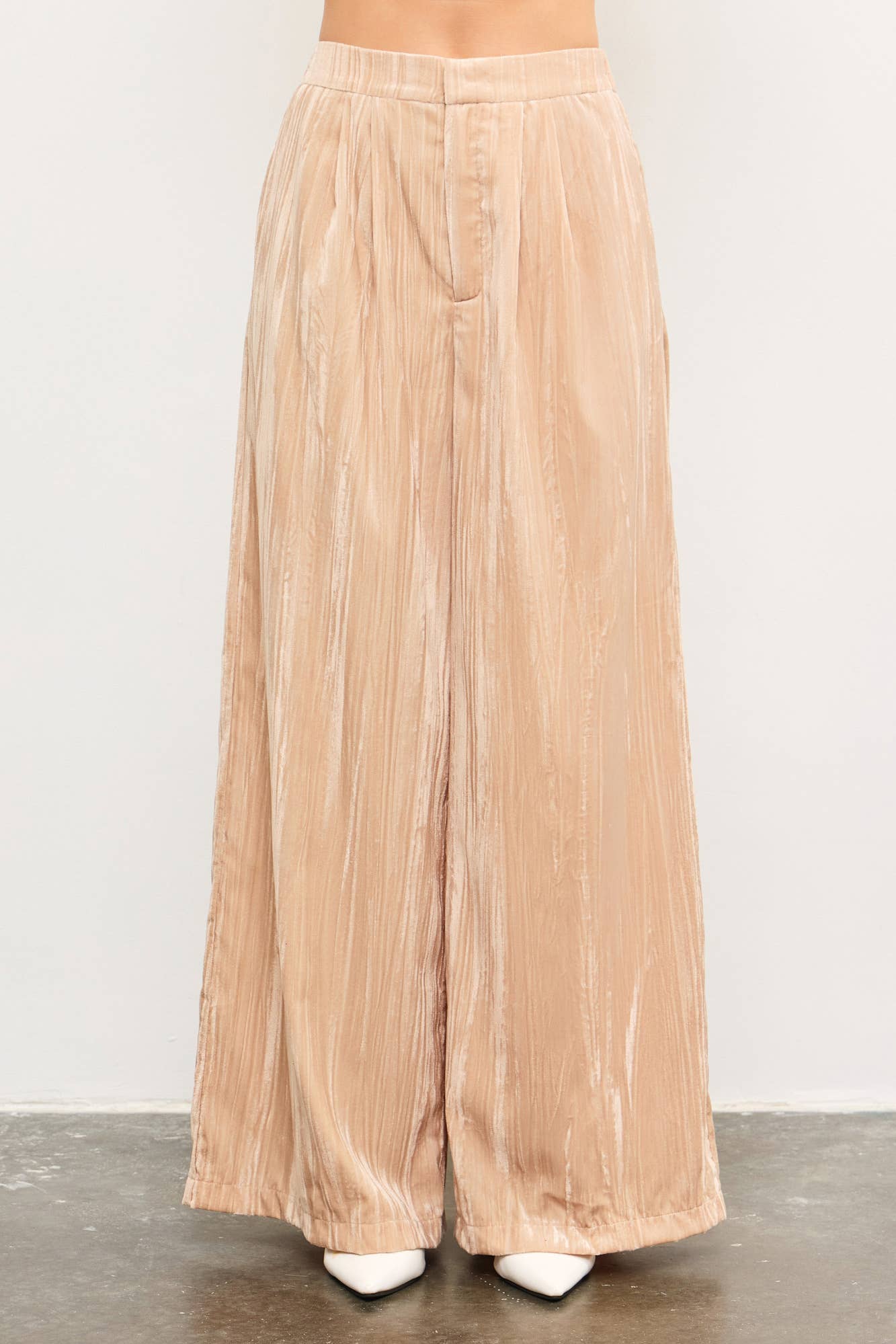 Velvet Wide Leg Pants