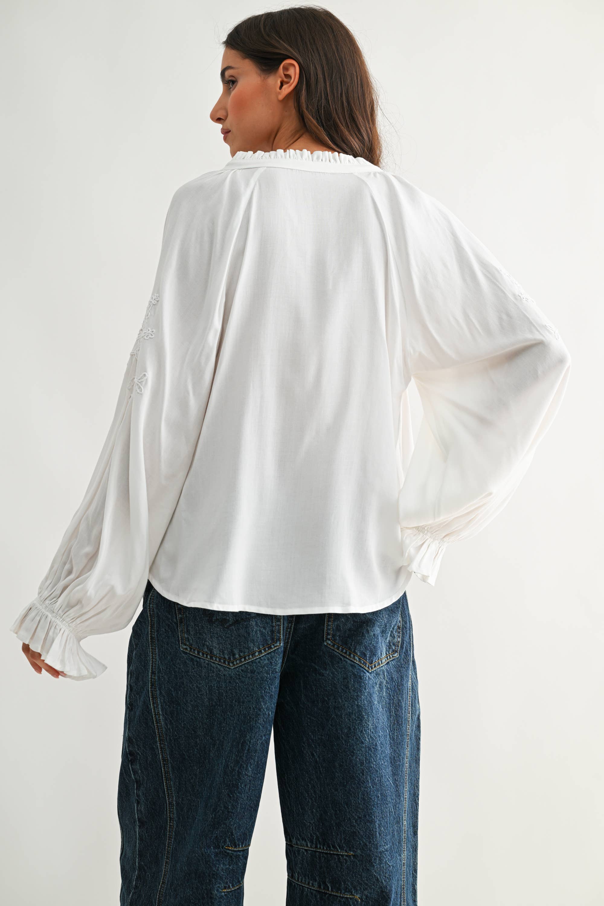 Embroidered Peasant Blouse