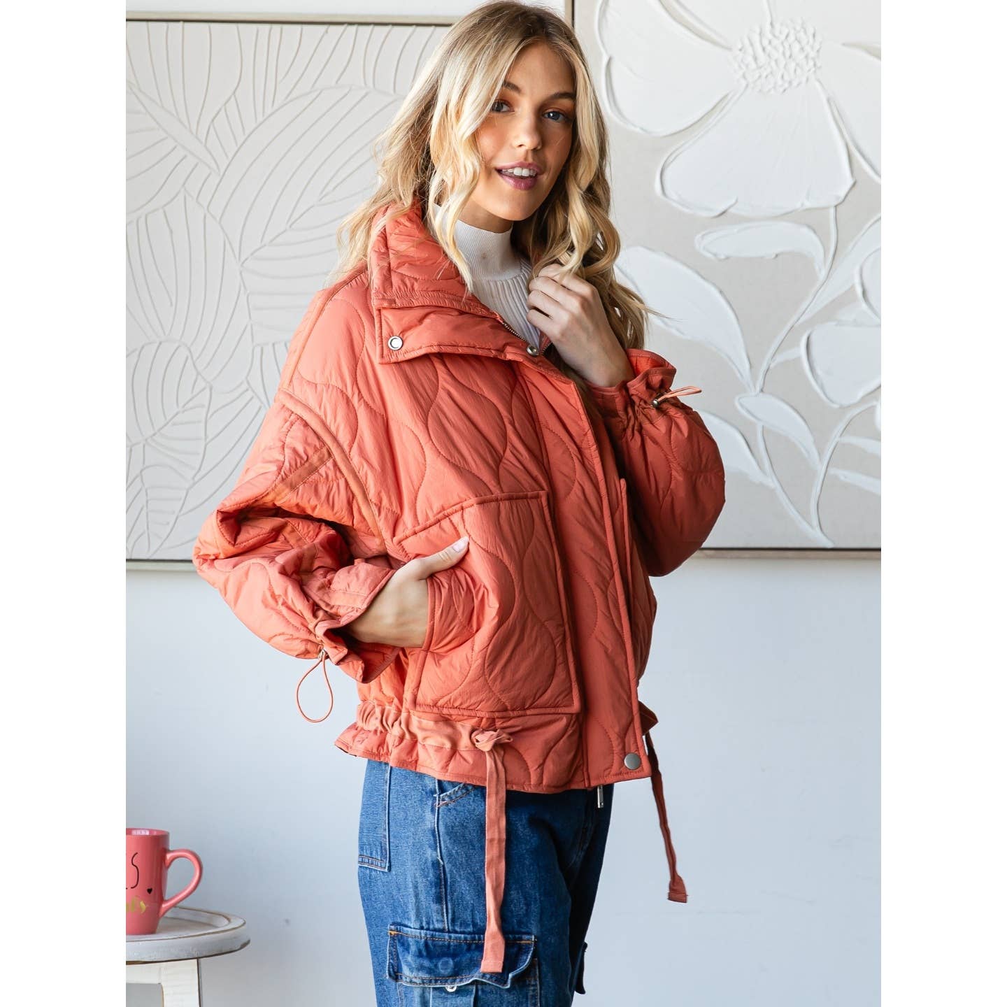 Lightweight Quilted Zip Up Jacket