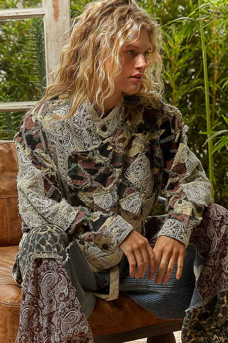 Camo Print Motocycle Jacket