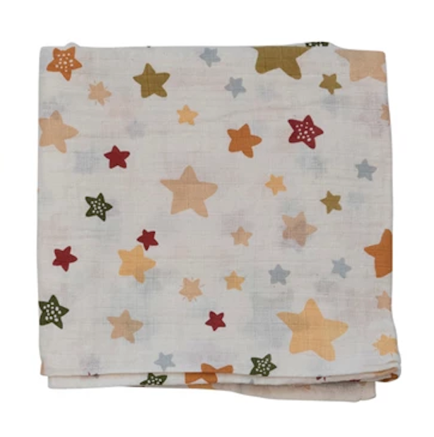 Square Double Cotton Muslin Swaddle