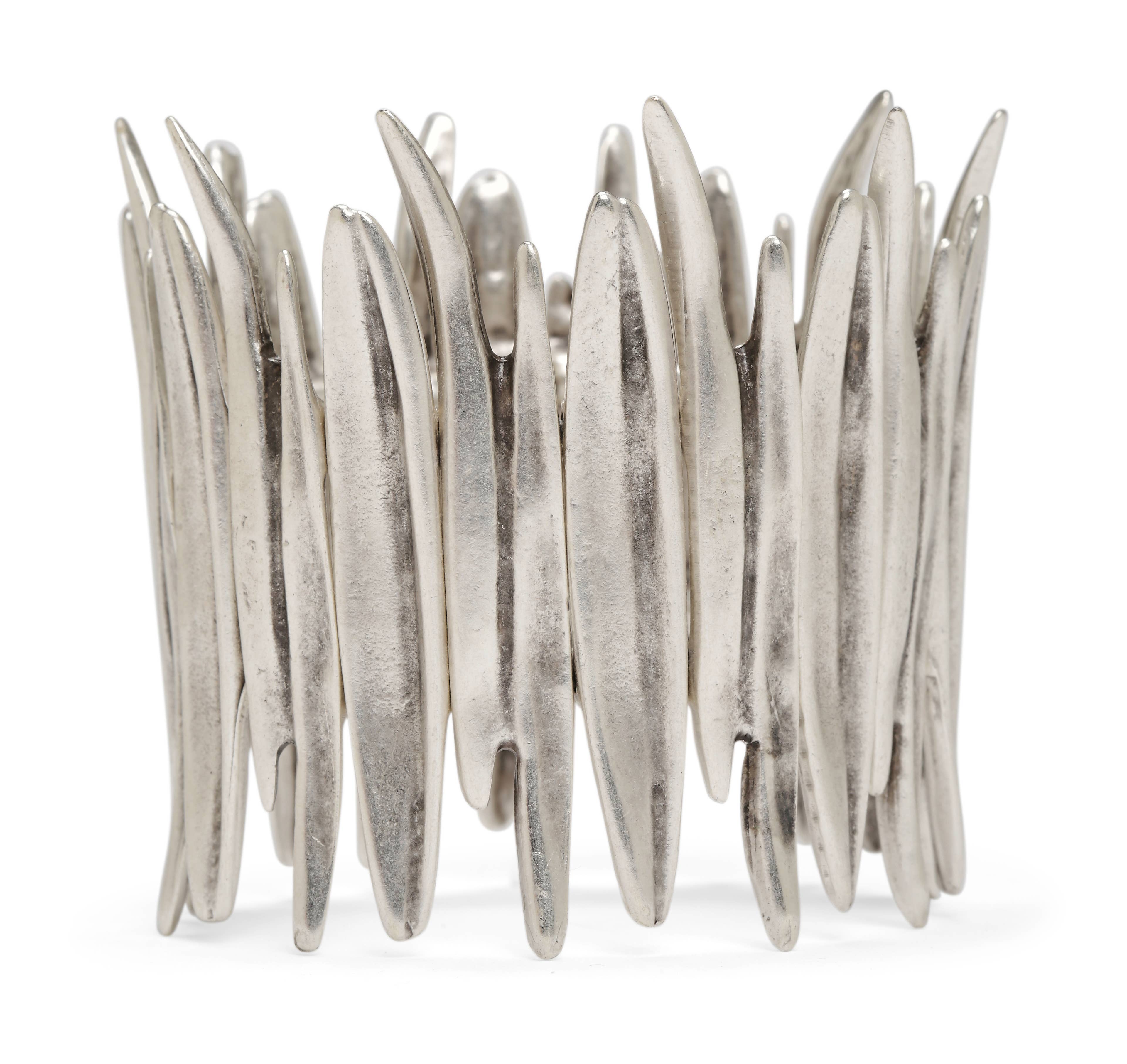 Handmade Fire Pewter Bracelet