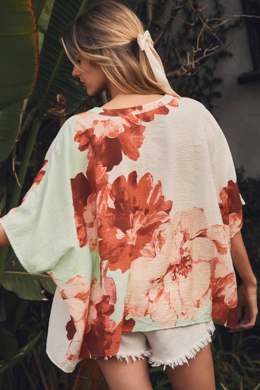 Big Floral Printed Blouse