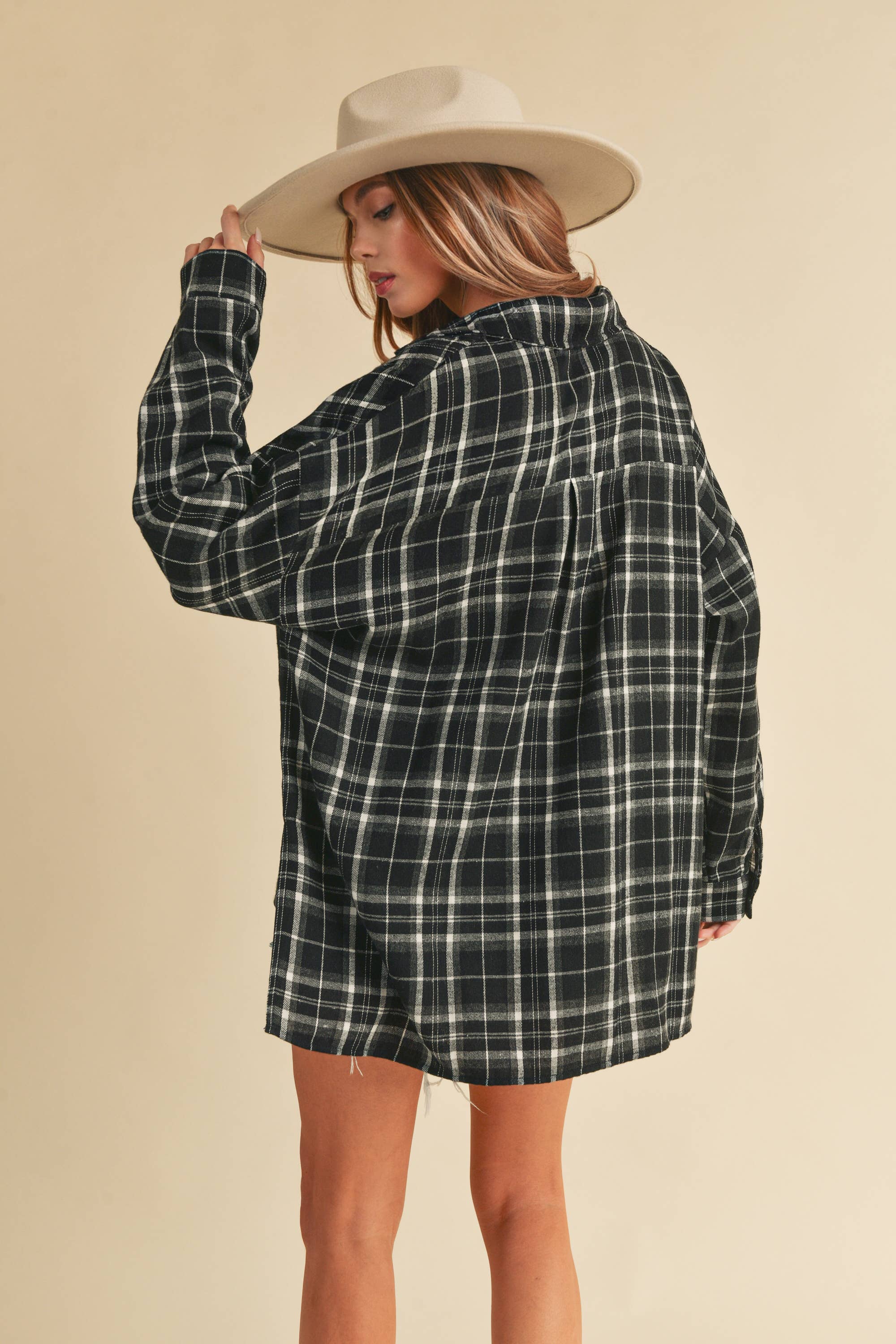 Plaid Pull Over Shirt