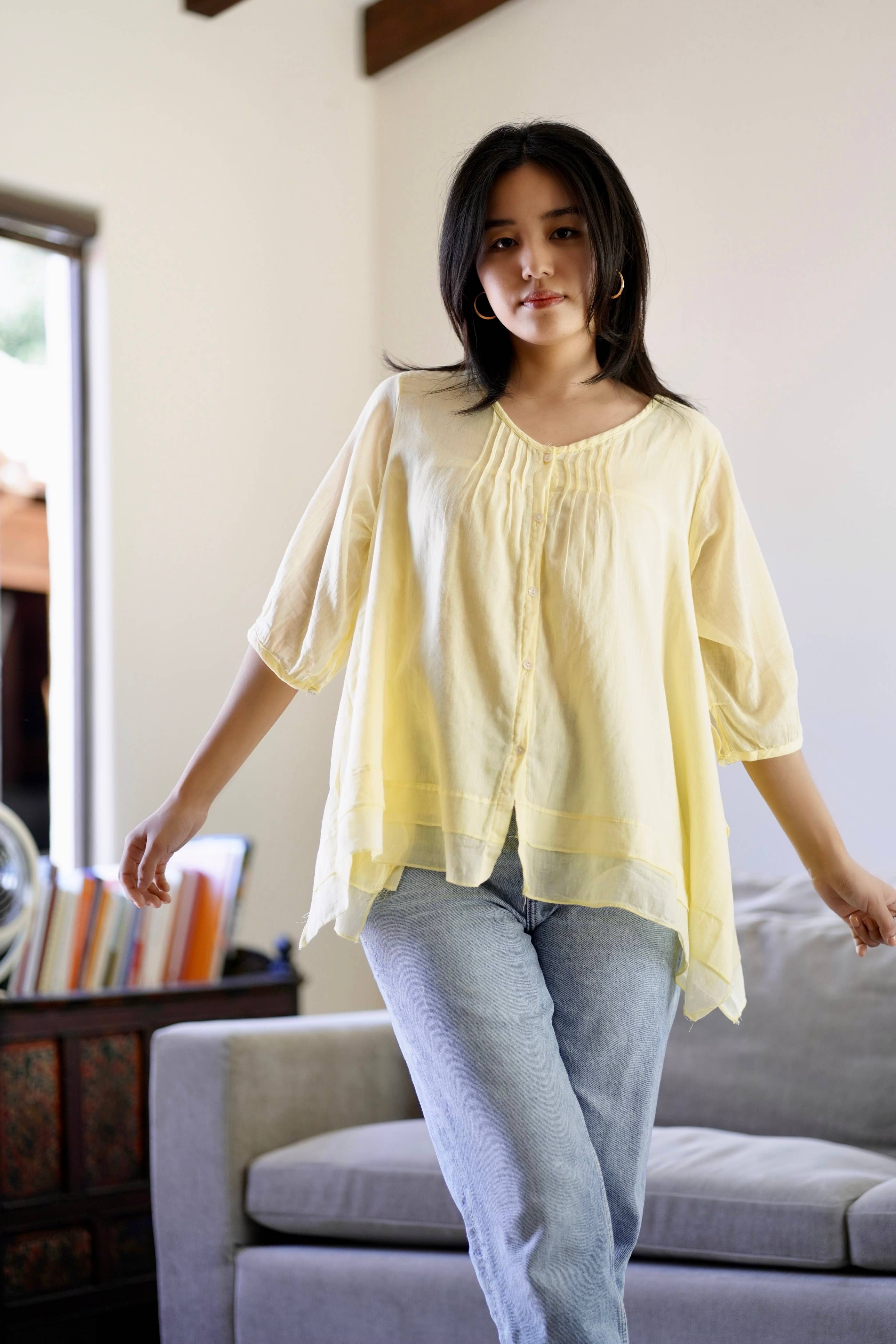 Flowy Cotton Blouse