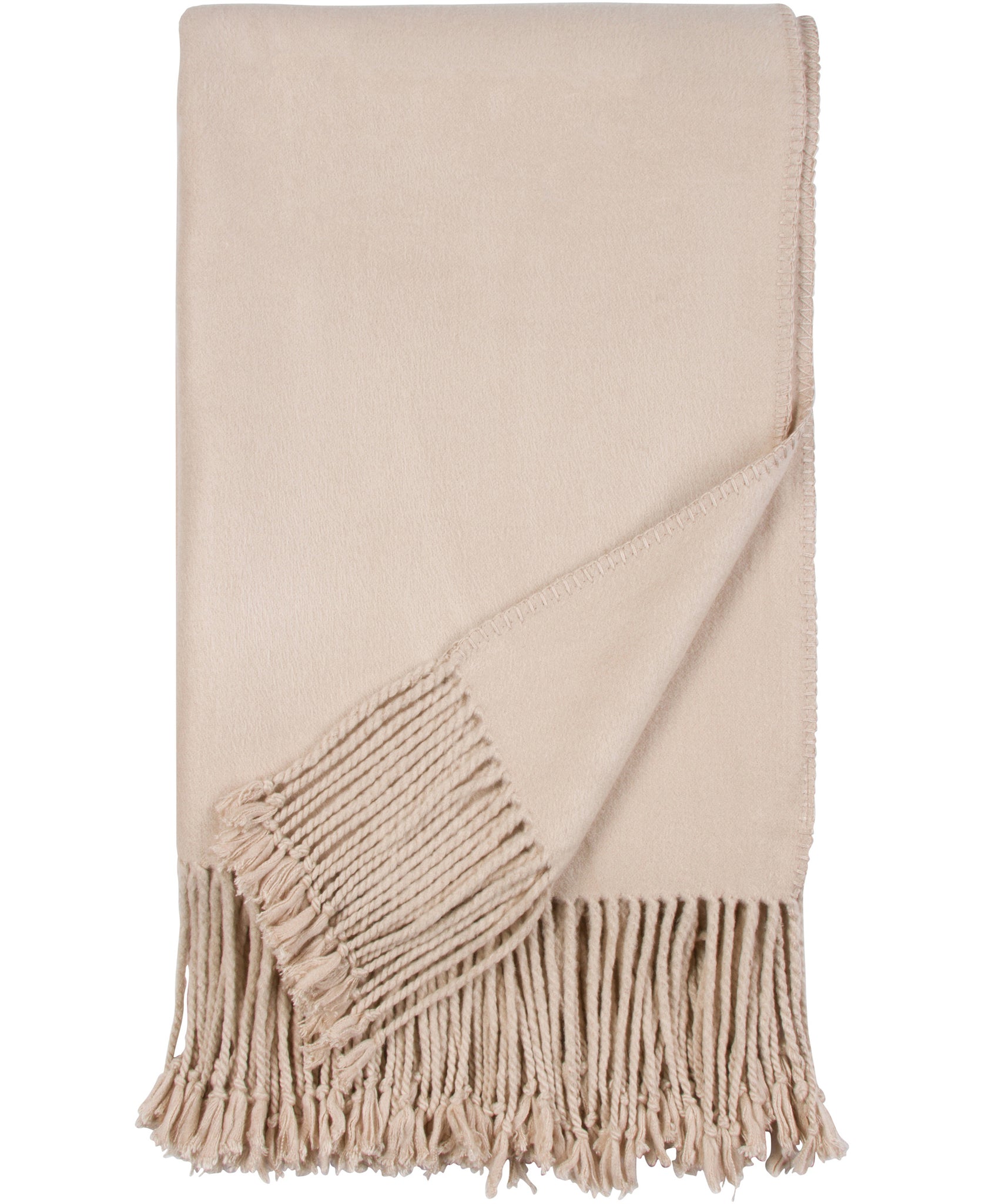 Luxxe Fringe Throw - Nude