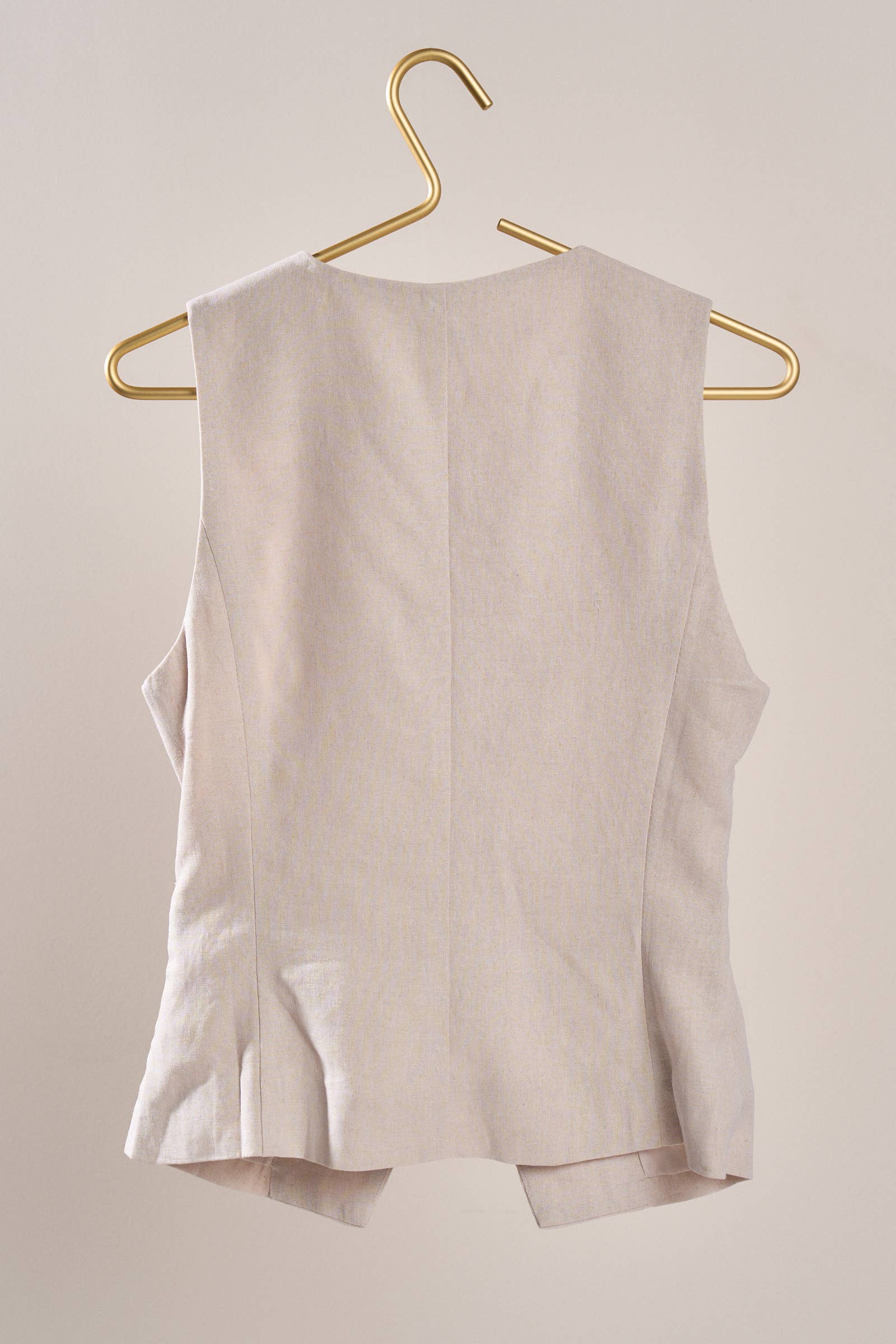 Tailored Linen Blend Waistcoat Vest