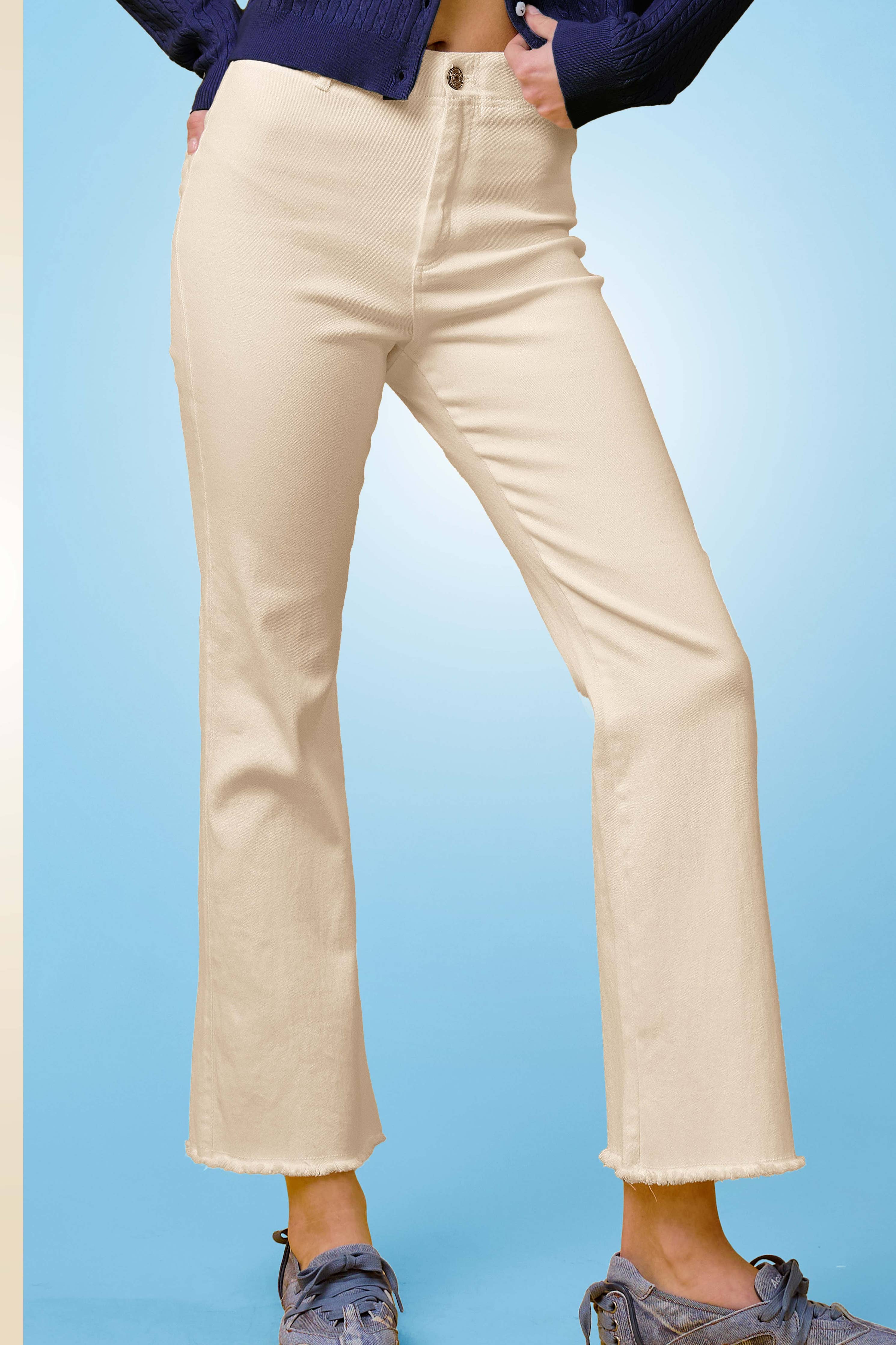 Soft Washed High Waisted Flare Pants