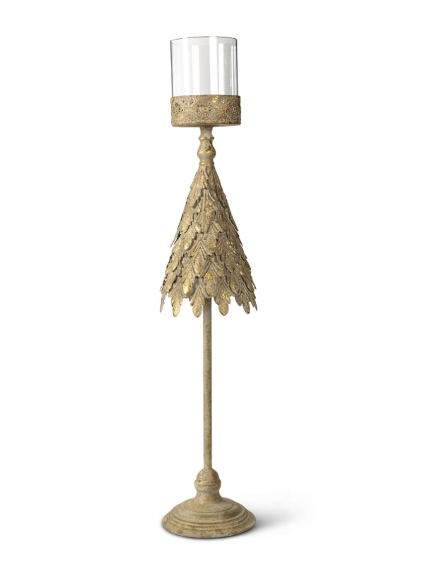 Metal Tree Candleholders - Gold