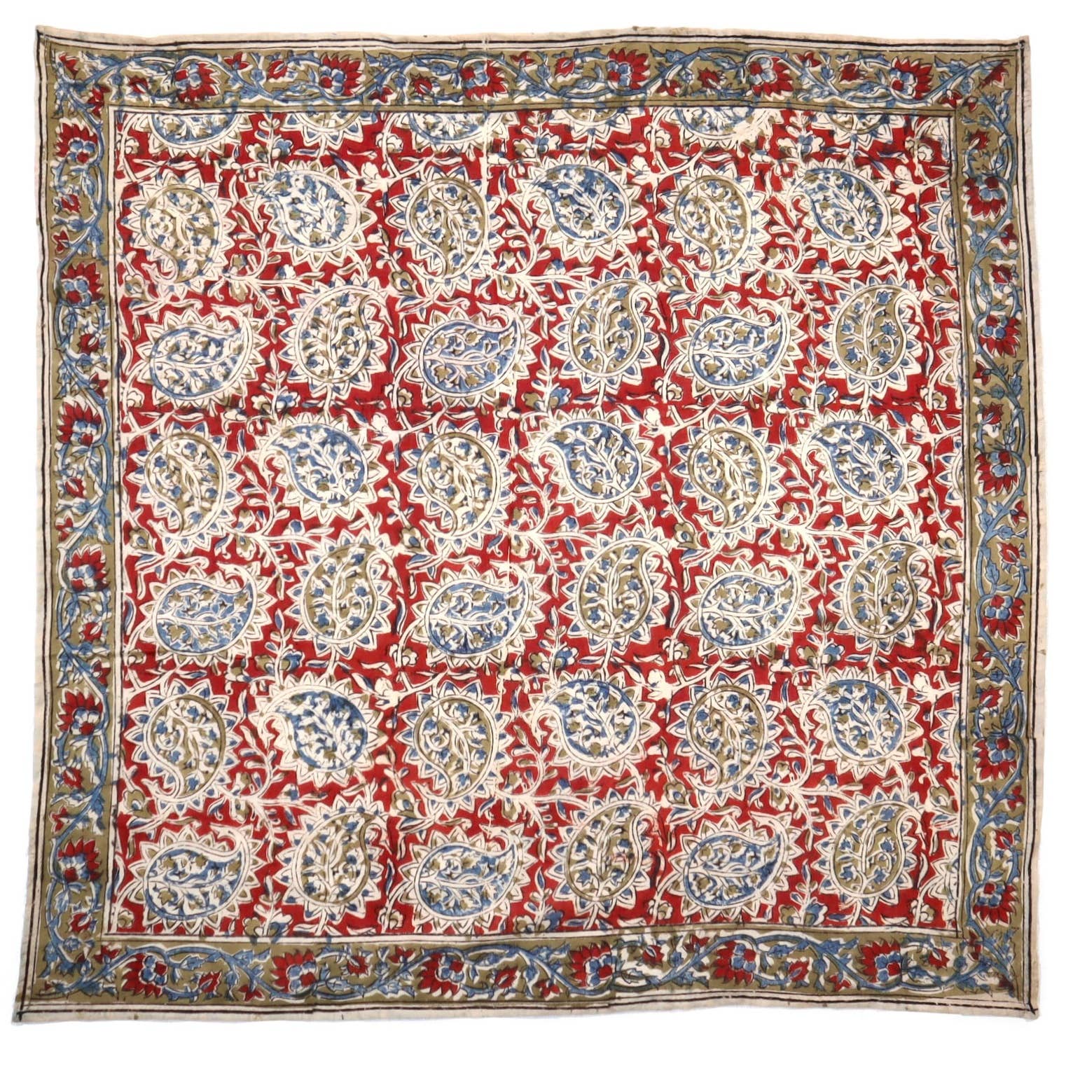 Cotton Voile Bandana - Red/Blue