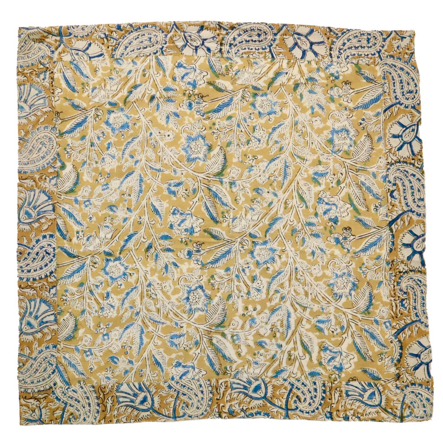 Cotton Voile Bandana - Gold/Blue