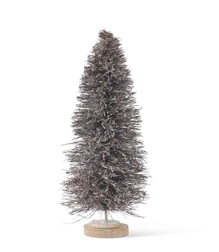 Glittered Twig Trees - Gray/White