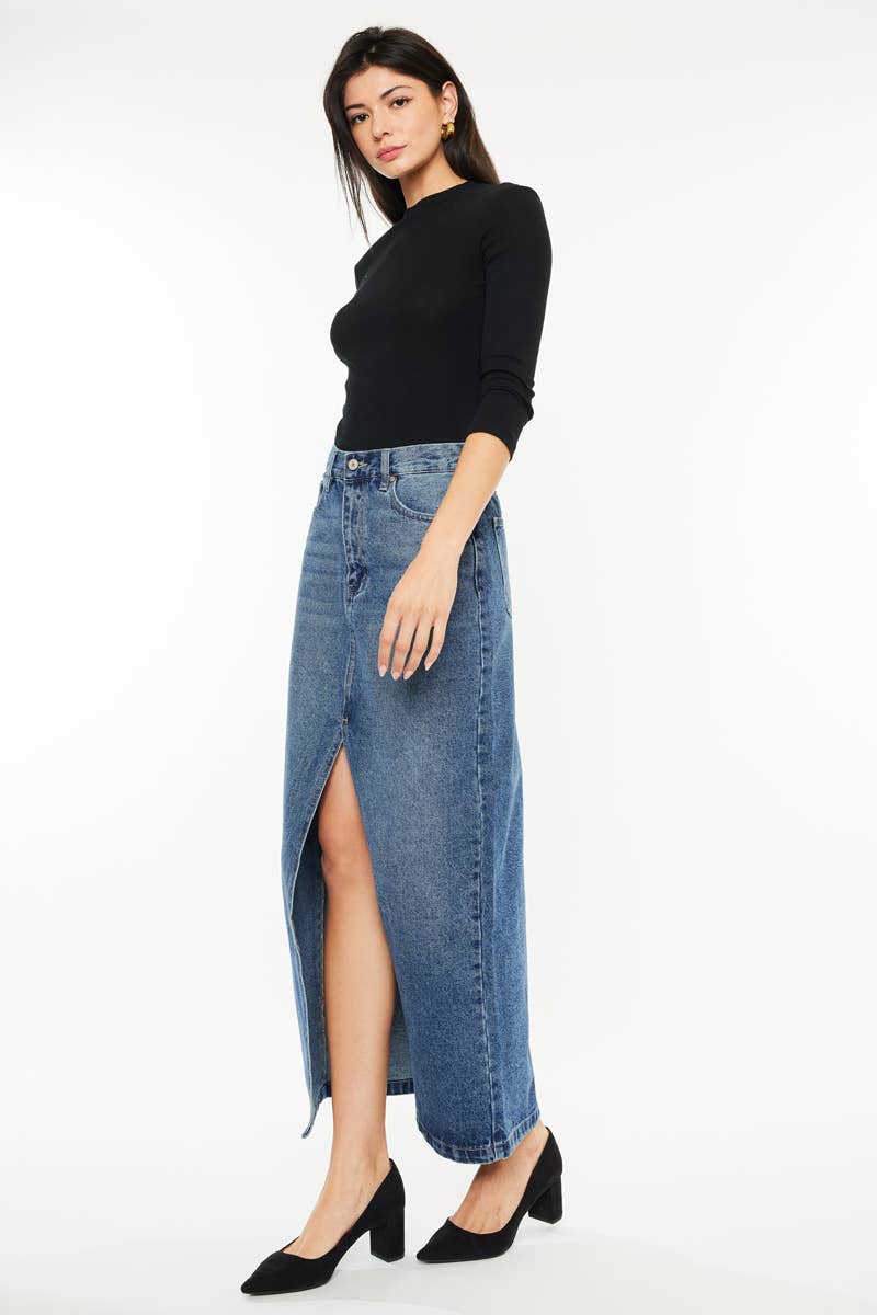 Denim Maxi Skirt