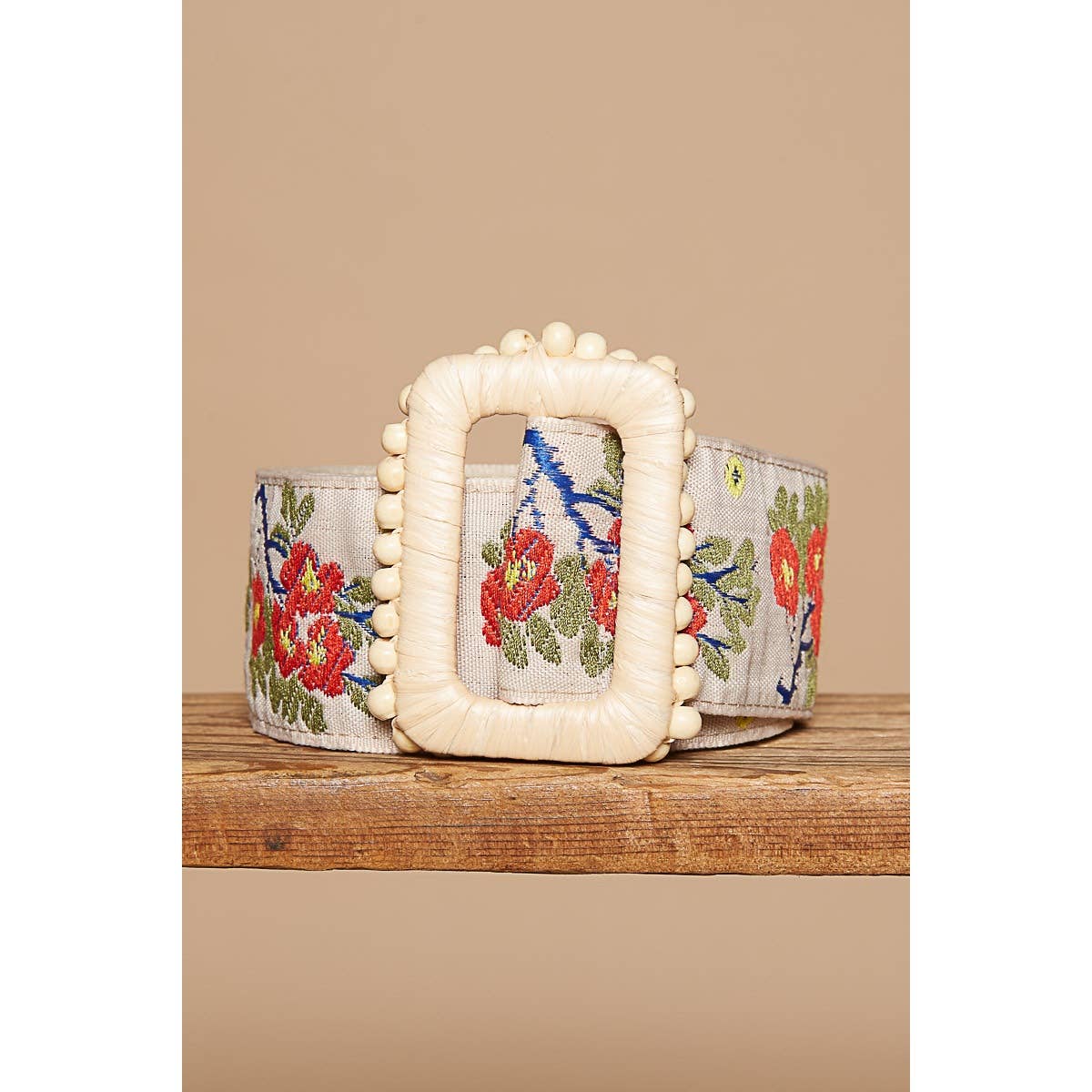 Floral Square Buckle Belt